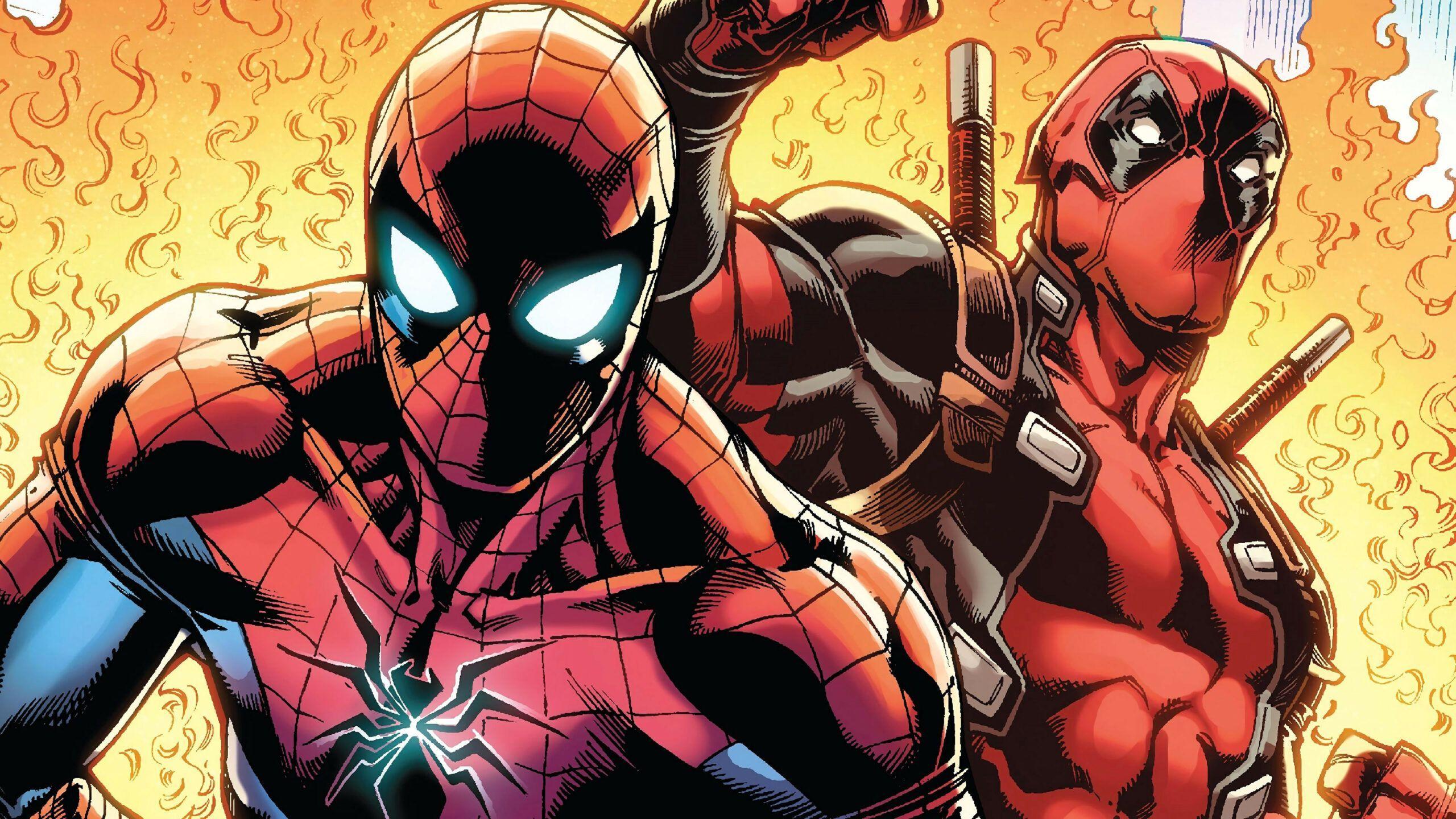 2560x1440 Best Of Spider Man Deadpool Marvel Ics 4k Wallpaper Spider Man