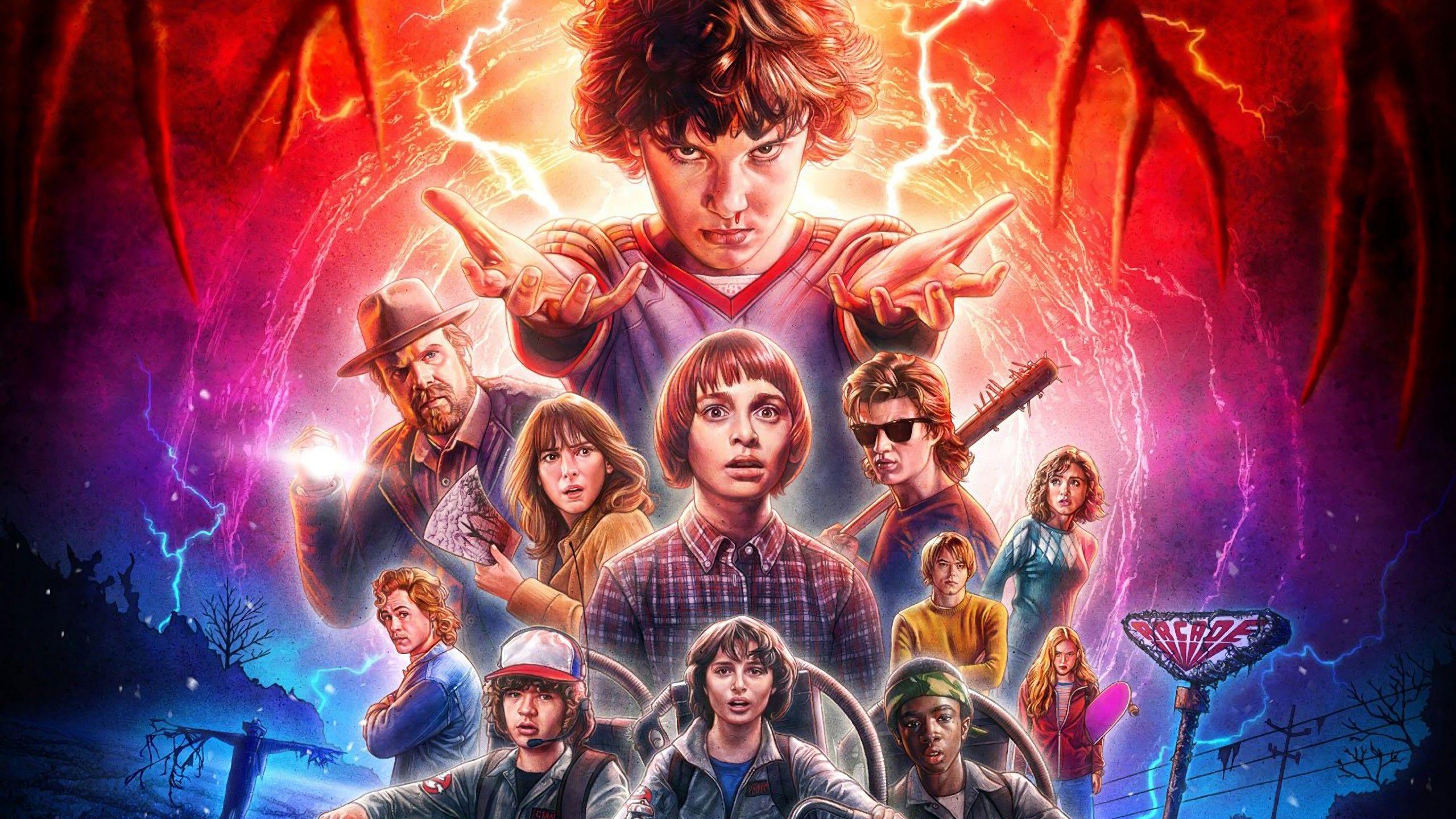 2560x1440 Wallpaper Stranger Things, 4K, TV Series