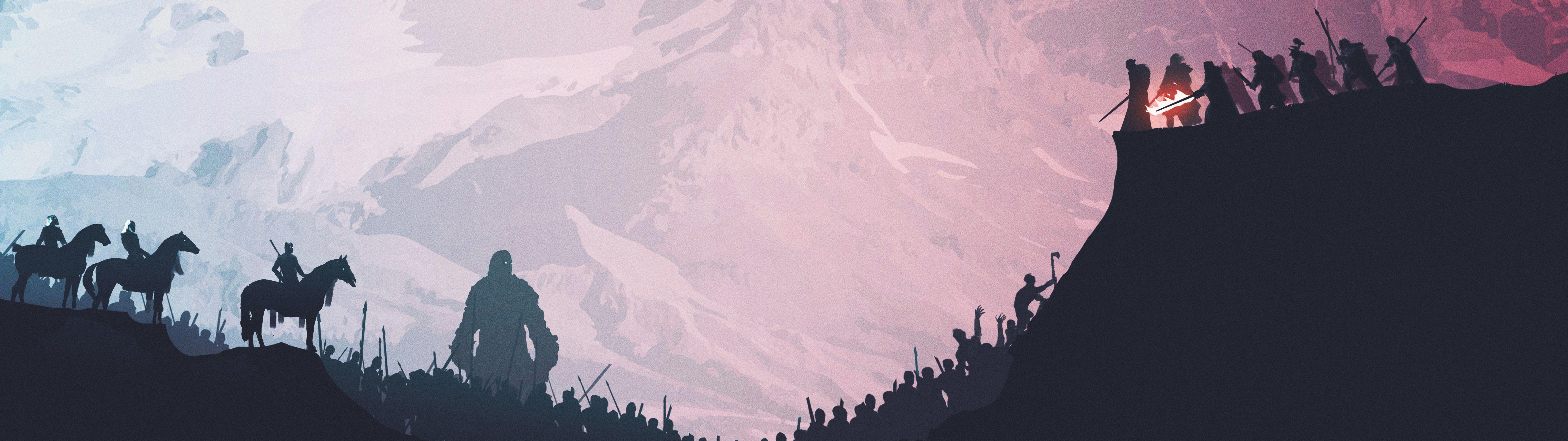 7680x2160 Dual Screen Wallpaper Game Of Thrones