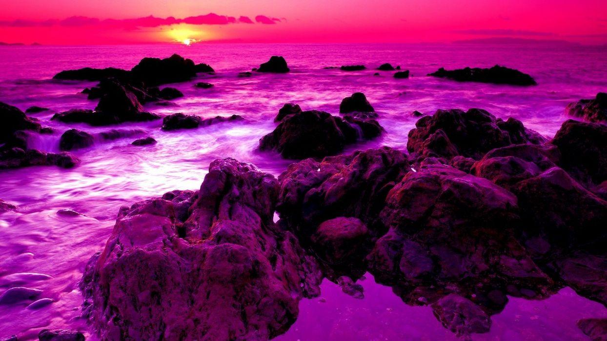 Pink Ocean Wallpapers - Top Free Pink Ocean Backgrounds - WallpaperAccess