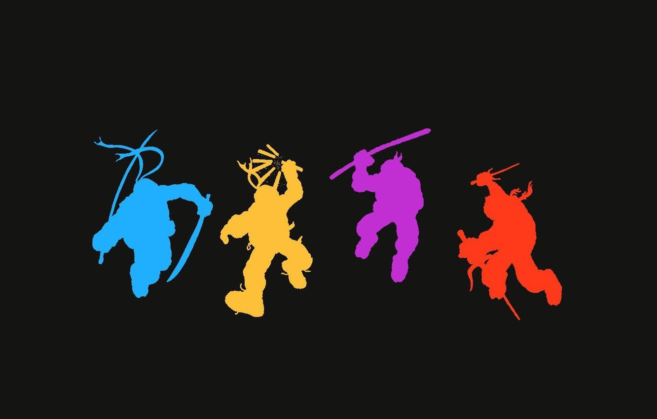 1332x850 Photo Wallpaper Silhouettes, Rafael, Tmnt, Raphael