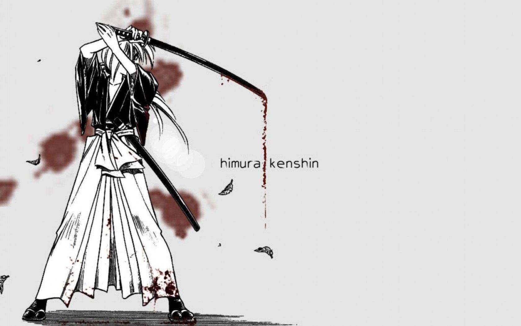 1680x1050 ScreenHeaven: Rurouni Kenshin blood katana simple background swords