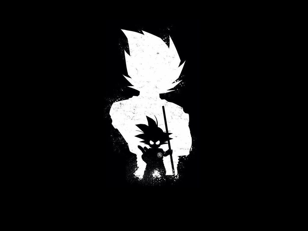 1024x768 HD, black, anime, goku, 4k. Dark wallpaper, Dark black