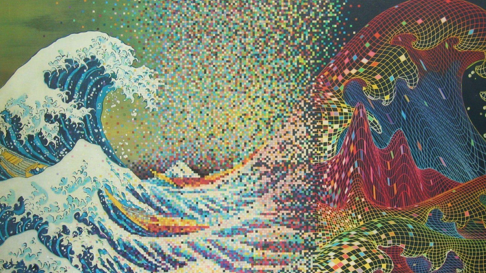 1920x1080 Japanese Wave Wallpaper