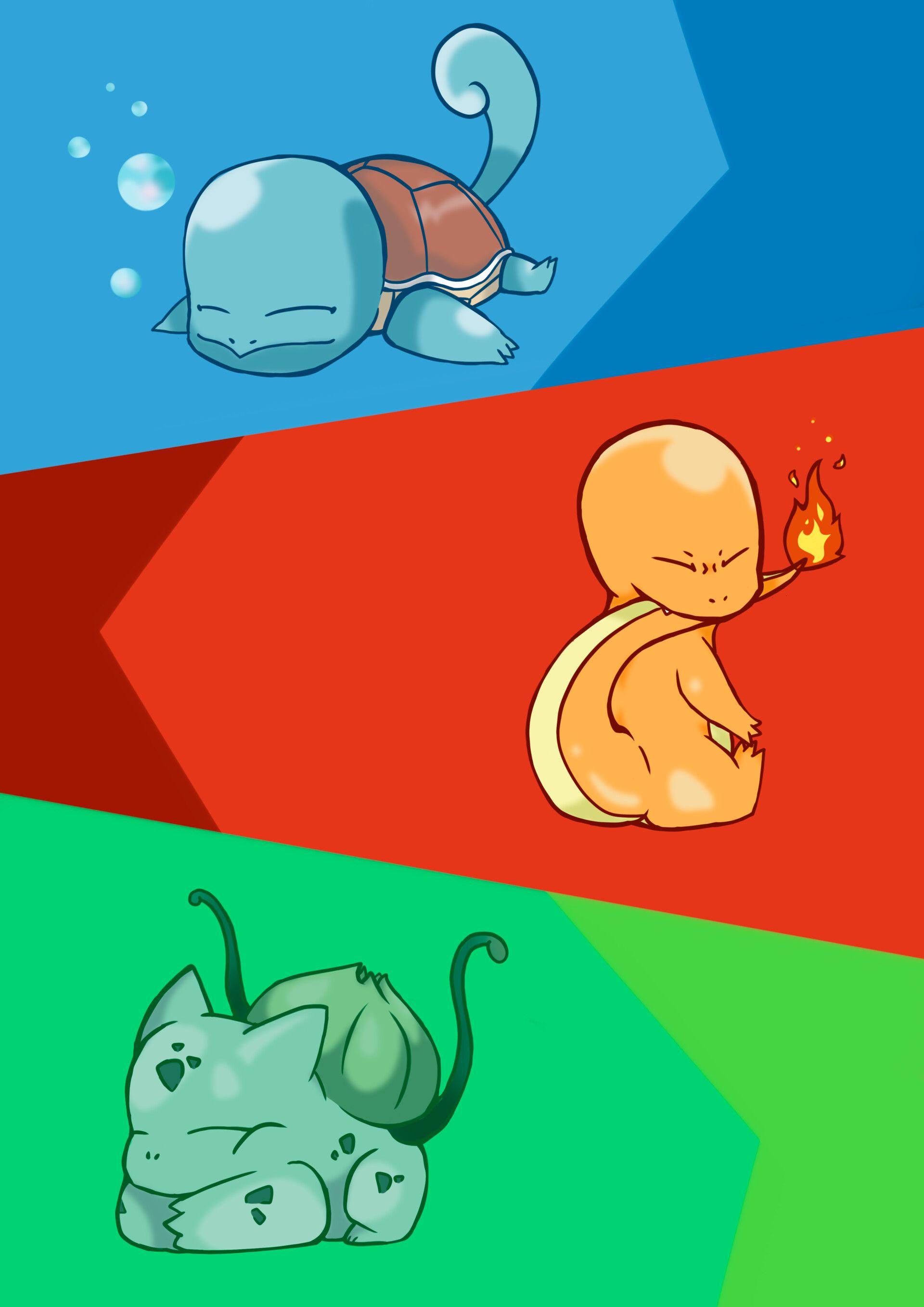1920x2715 Pokémon 1Gen. Wallpaper Squirtle Charmander Bulbasaur