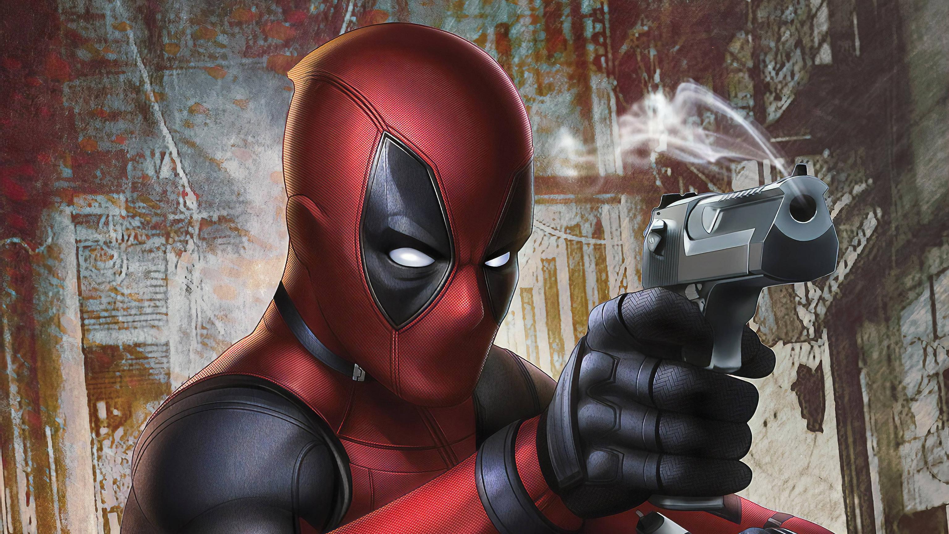3840x2160 Deadpool Gun 4k