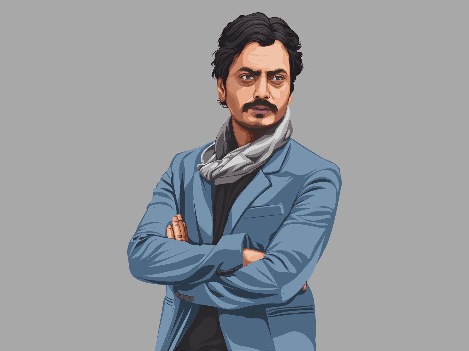 1600x1200 Nawazuddin Siddiqui Vector Illustration by Let's Vectorize on Dribbble