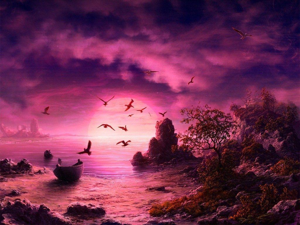 1024x768 Bầu trời tím.  Hình nền bầu trời màu tím miễn phí - Tải xuống màu tím miễn phí