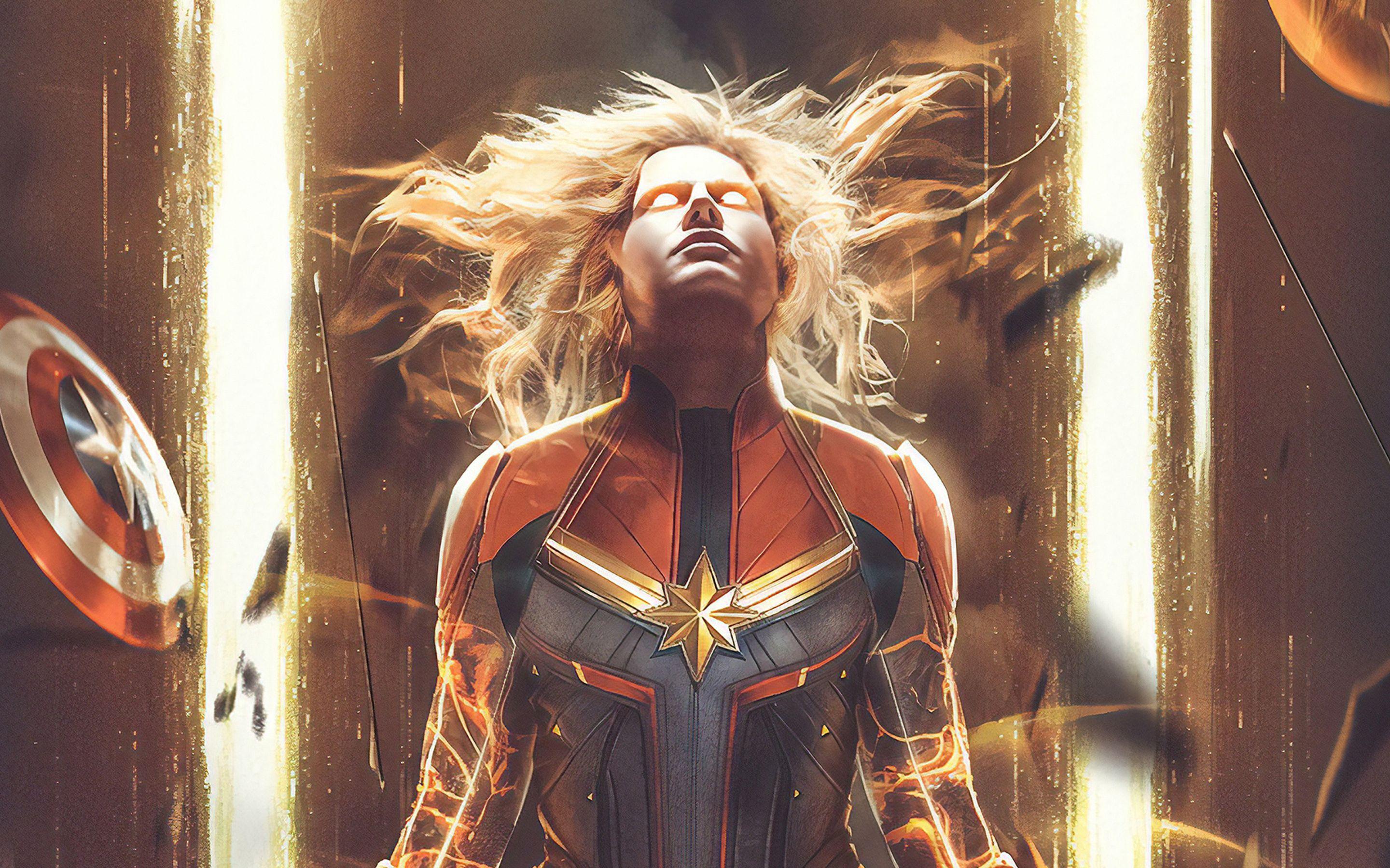 2880x1800 Captain Marvel Bosslogic Art Macbook Pro Retina HD 4k