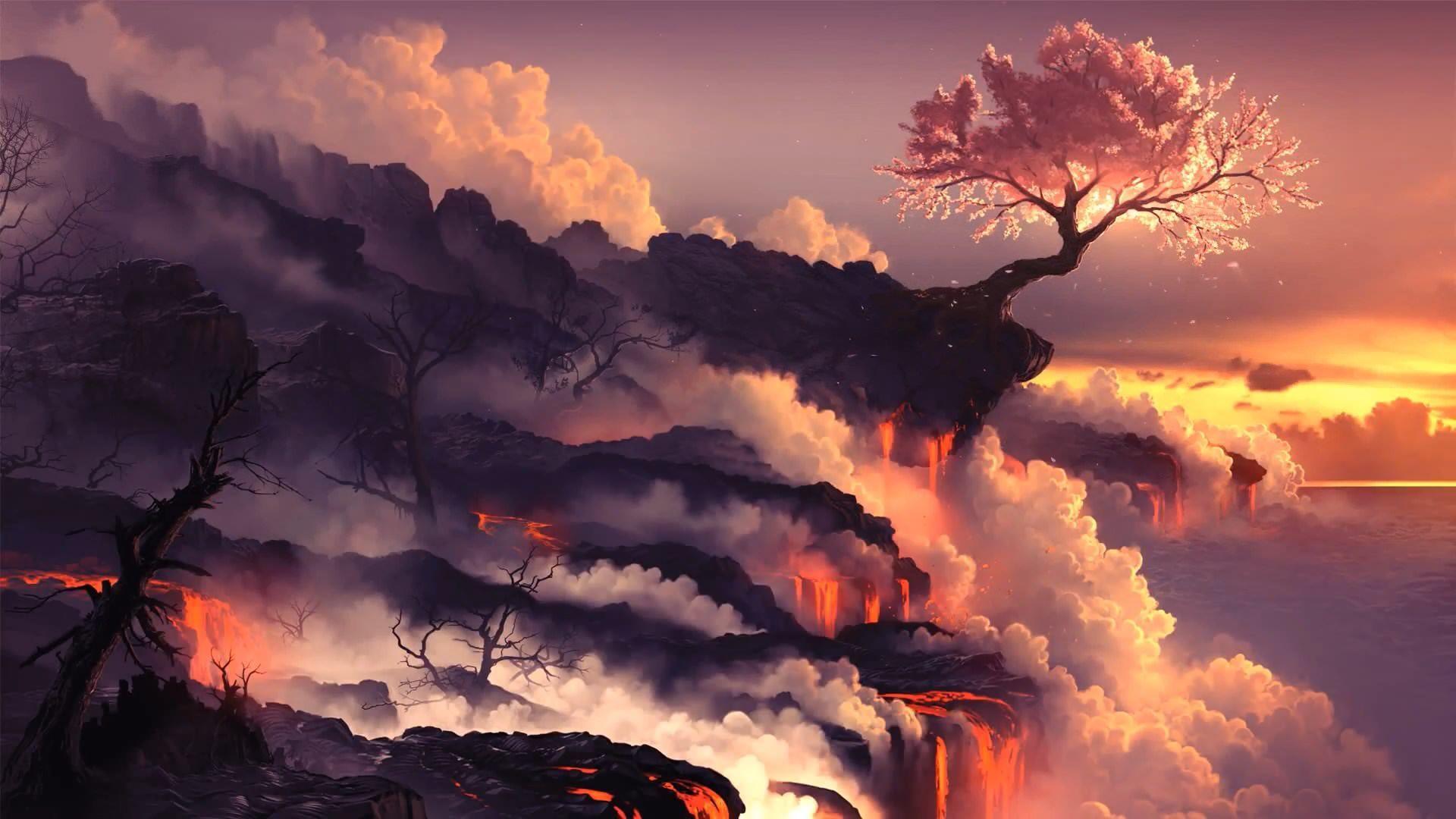 1920x1080 HD Sakura Tree Live Wallpaper
