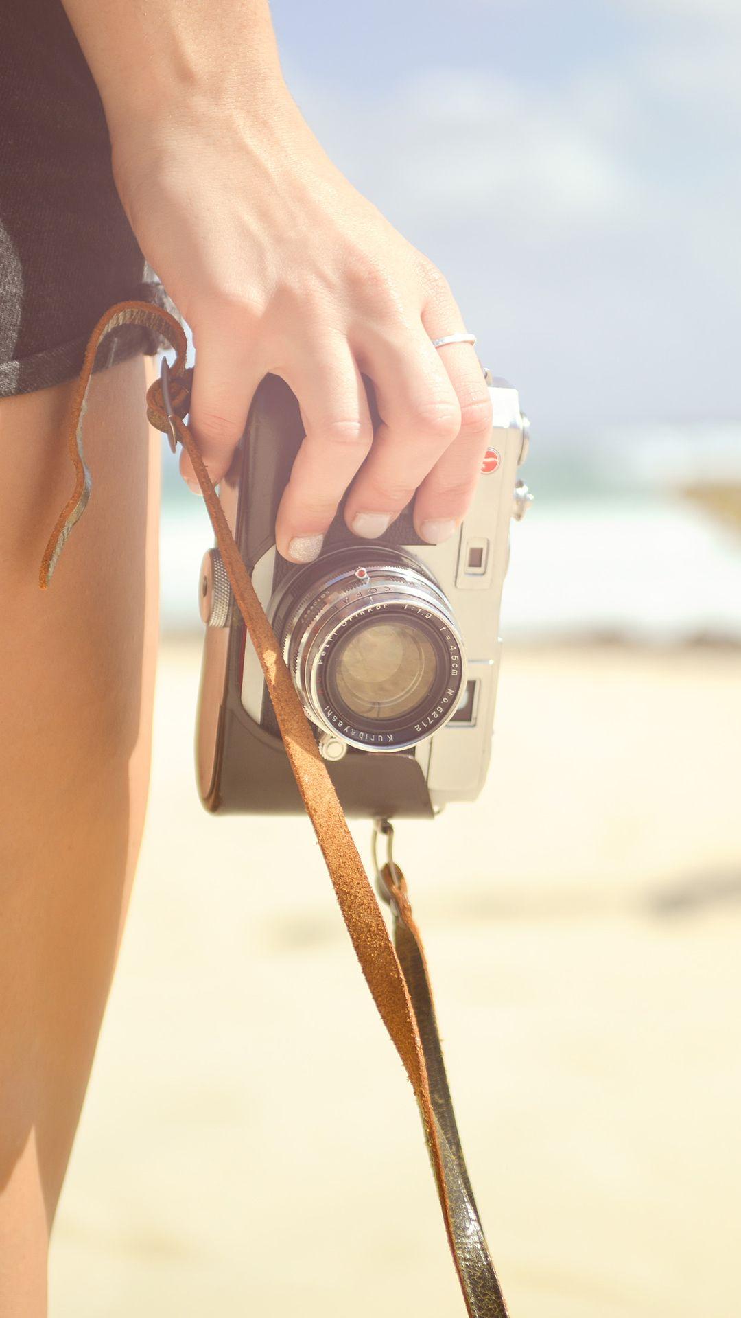 1080x1920 Nature Beach Camera Hand Vacation Summer iPhone 8 Wallpaper Free Download