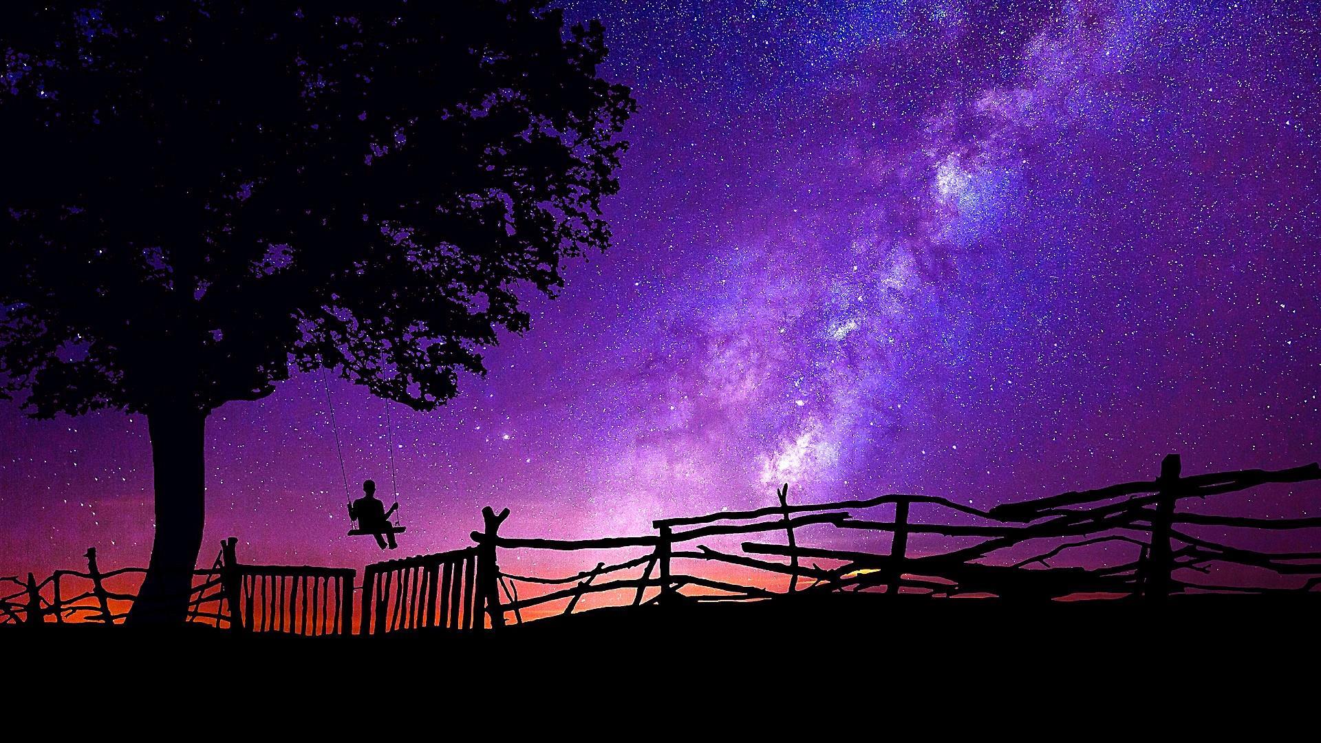 purple journey sky