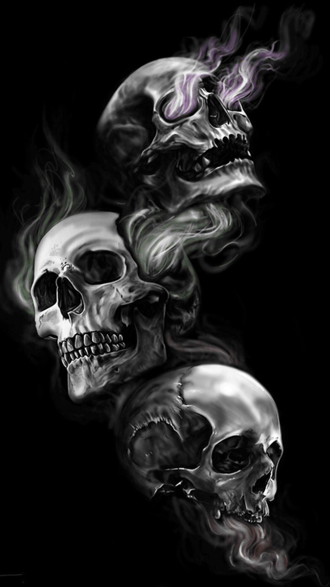 1080x1920 New HD Skull Harley Davidson Background On Home Screen In Kecbio