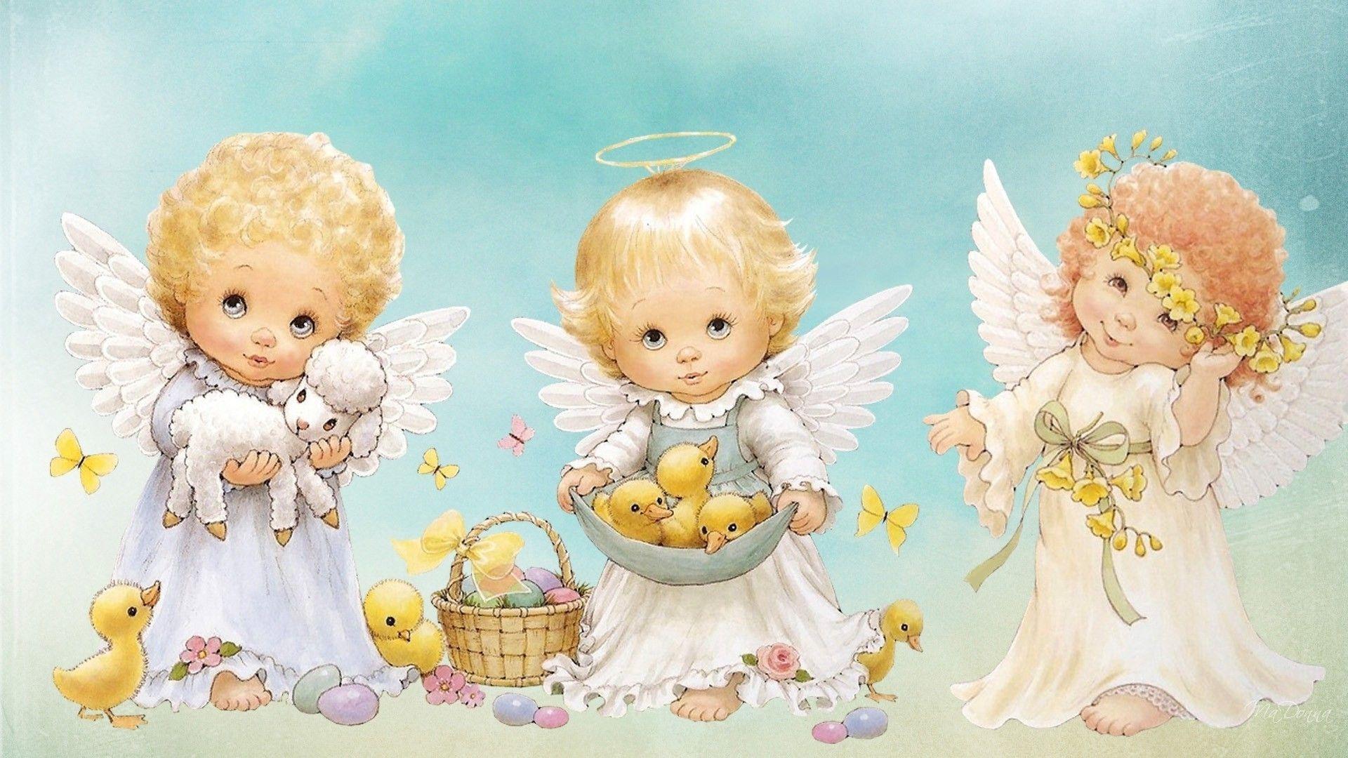 1920x1080 Angel Babies Wallpaper
