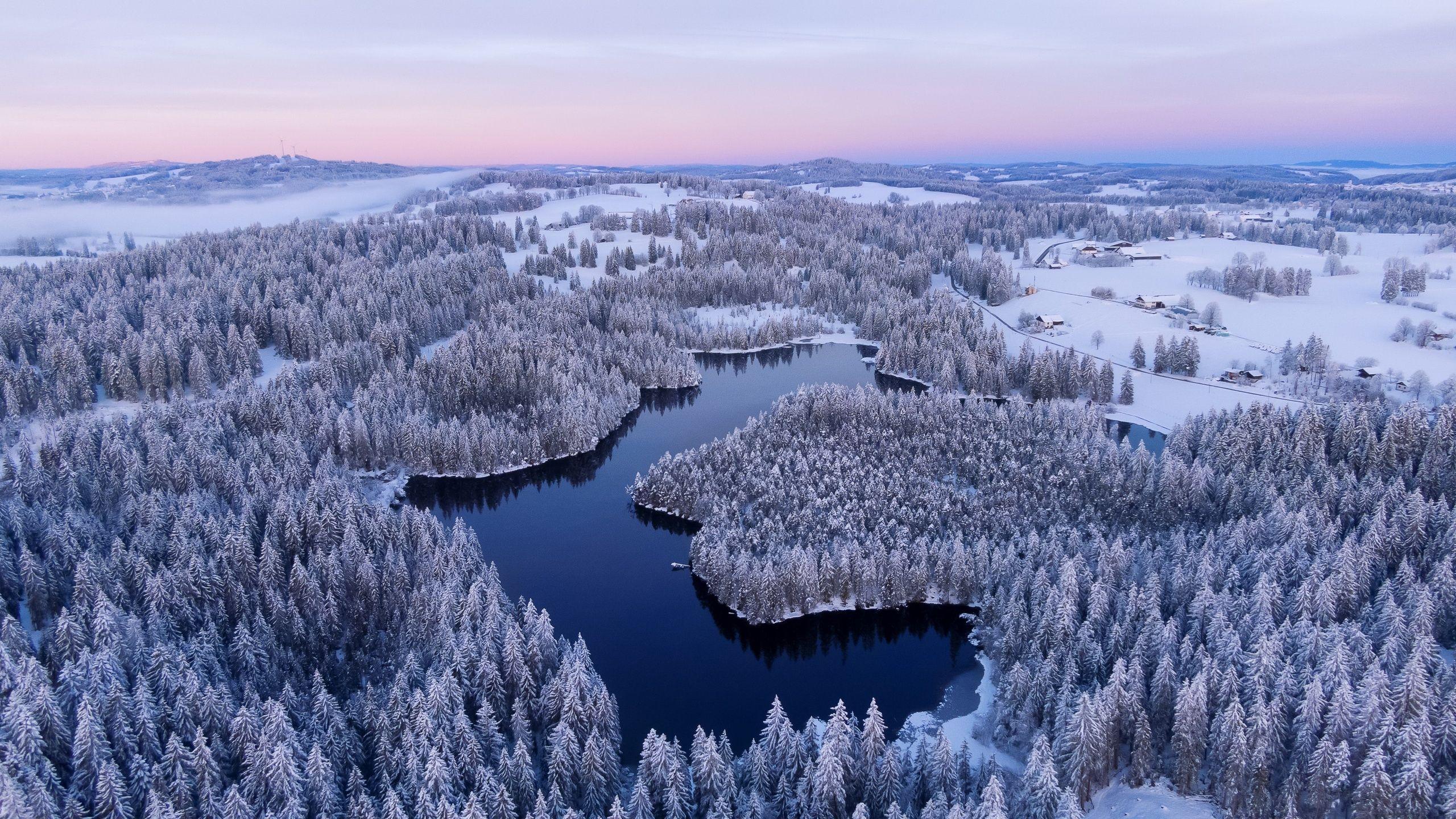2560x1440 Landscape Winter 1440P Resolution HD 4k Wallpaper