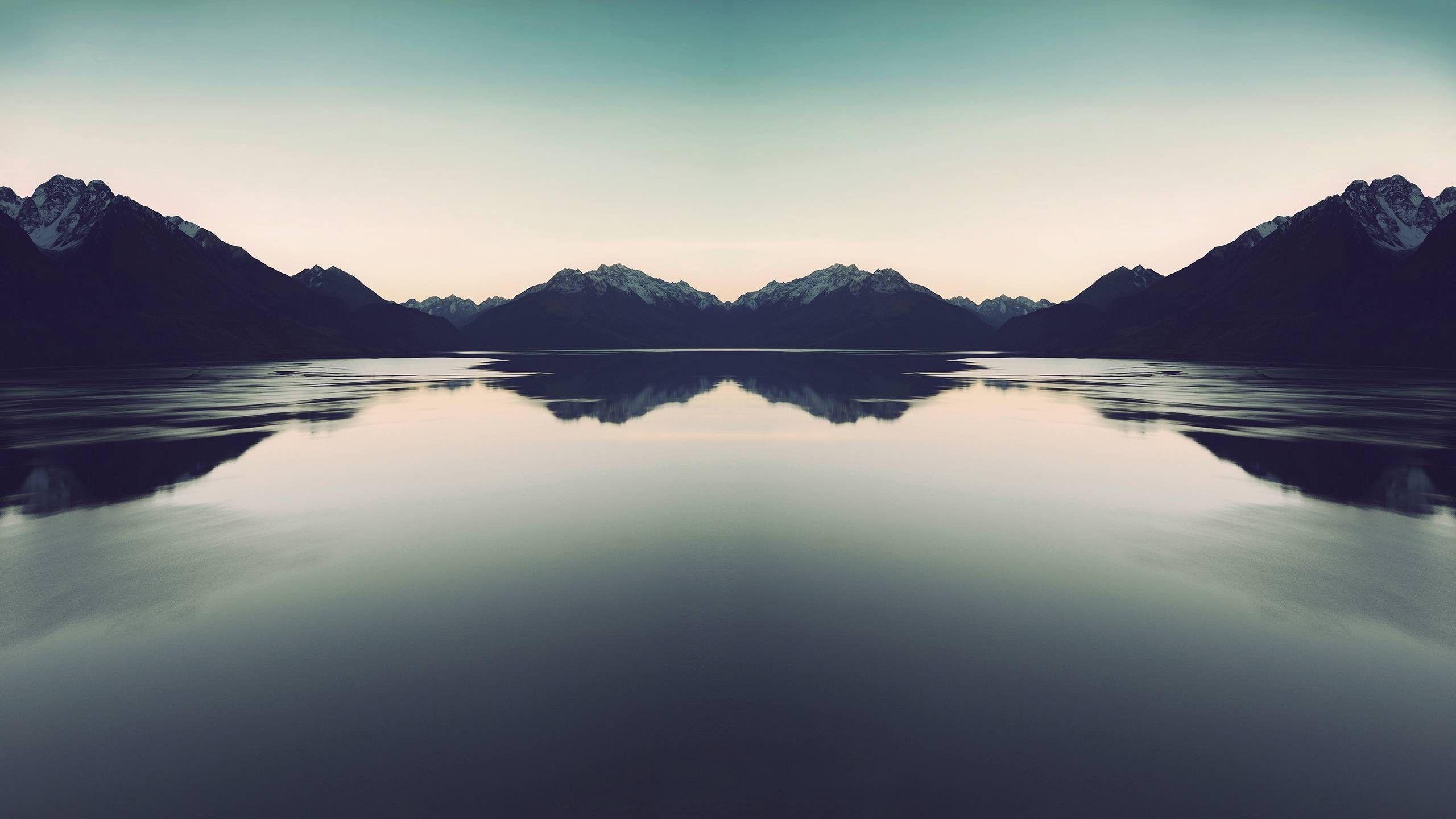 2560x1440 Flat water lakes mountains natural nature 2560x water, lakes