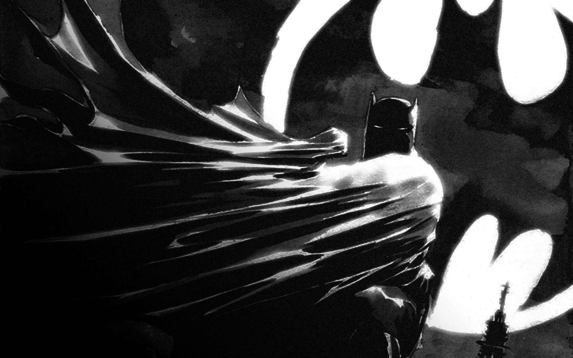 1920x1200 Batman black white DC Comics /