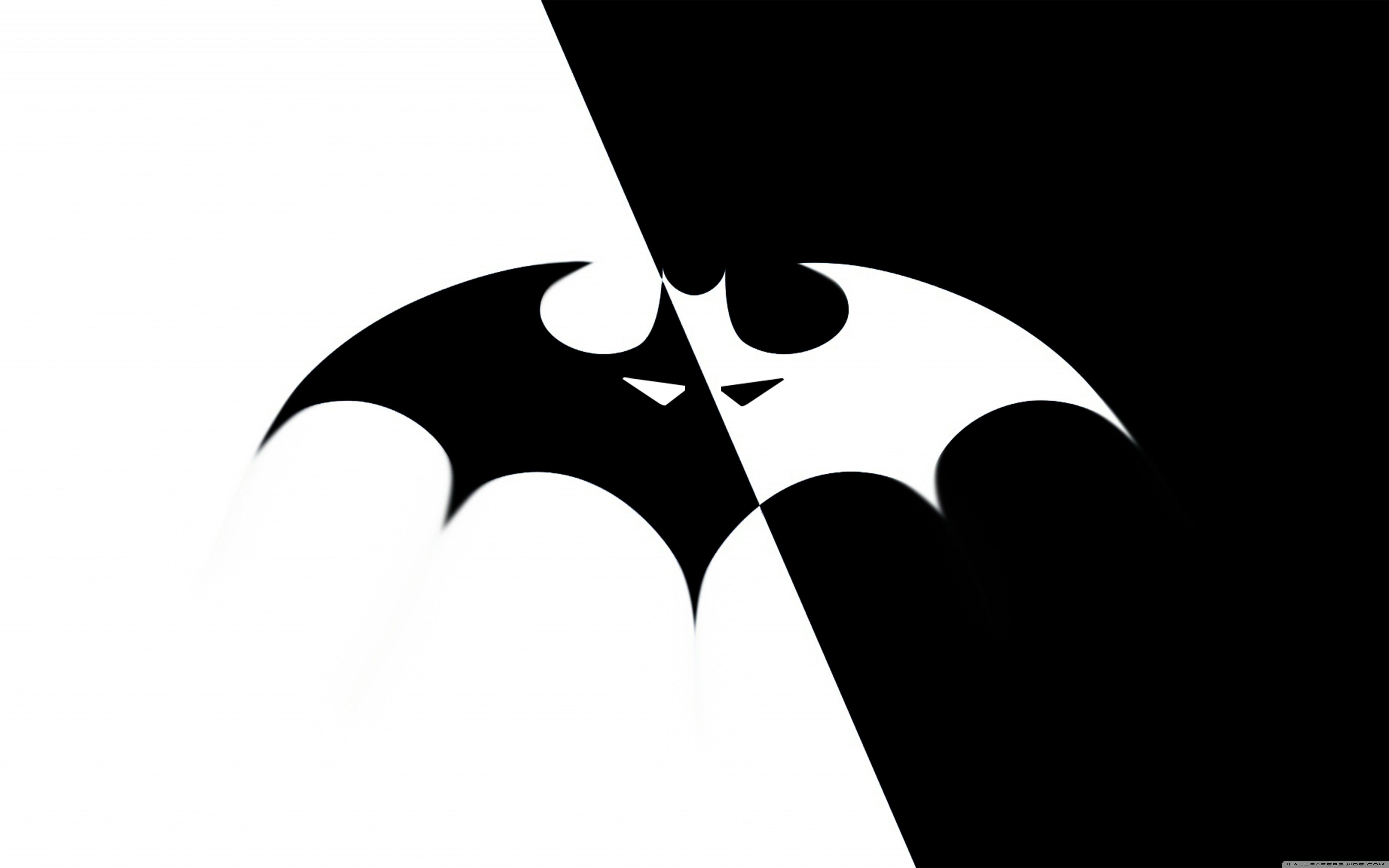 5120x3200 Black And White Logo Batman