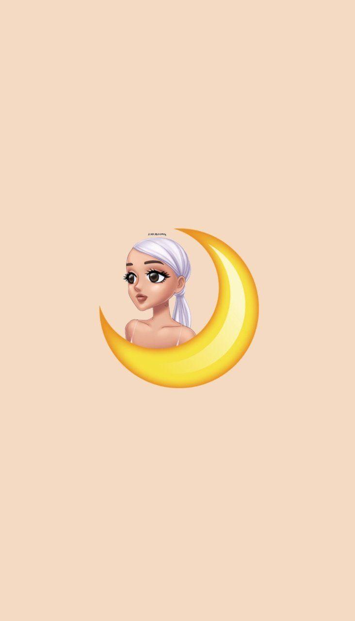 732x1280 Aesthetic Ariana Grande Cartoon Wallpaper