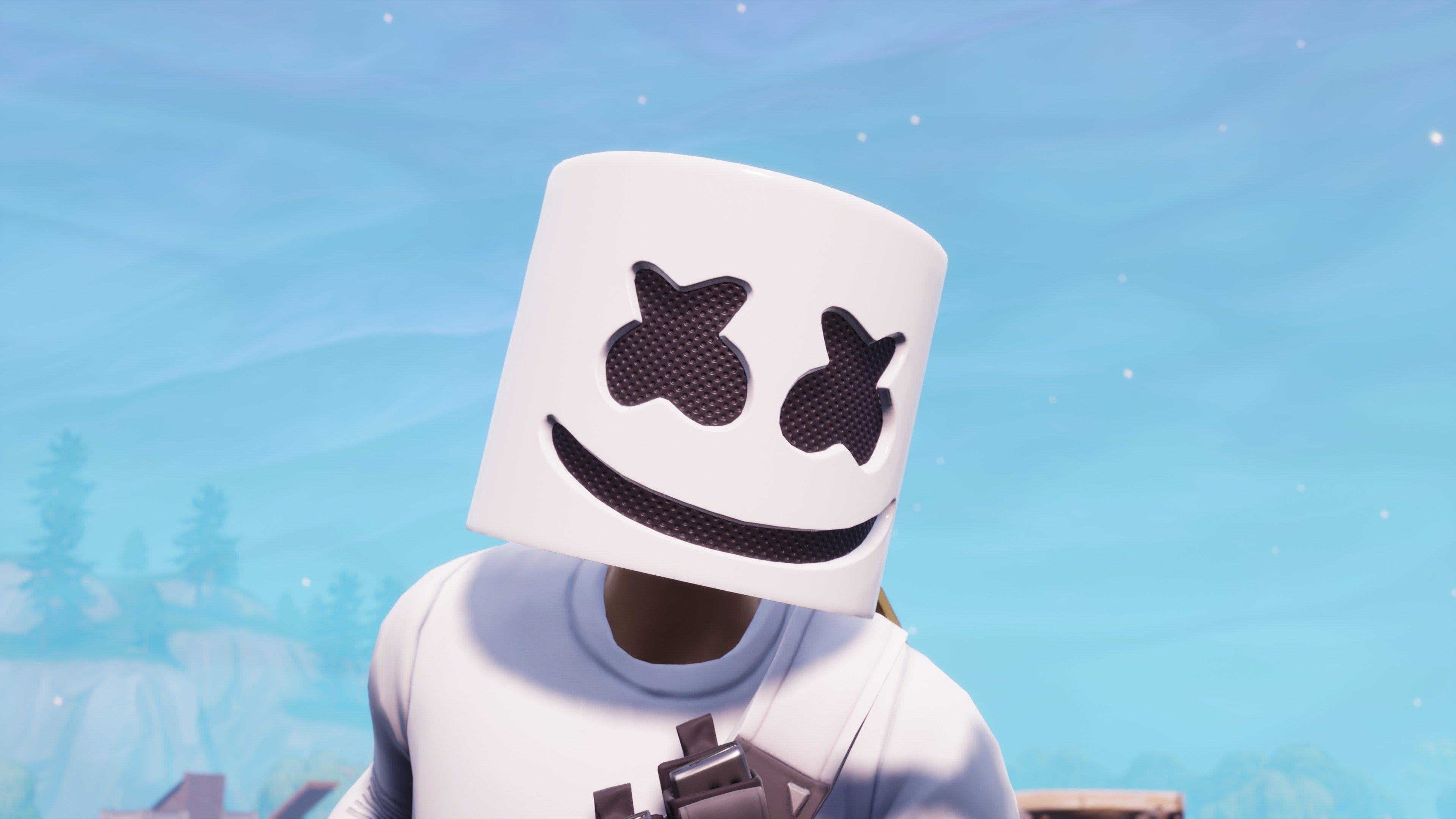 3840x2160 Marshmello Skin Fortnite Wallpaper
