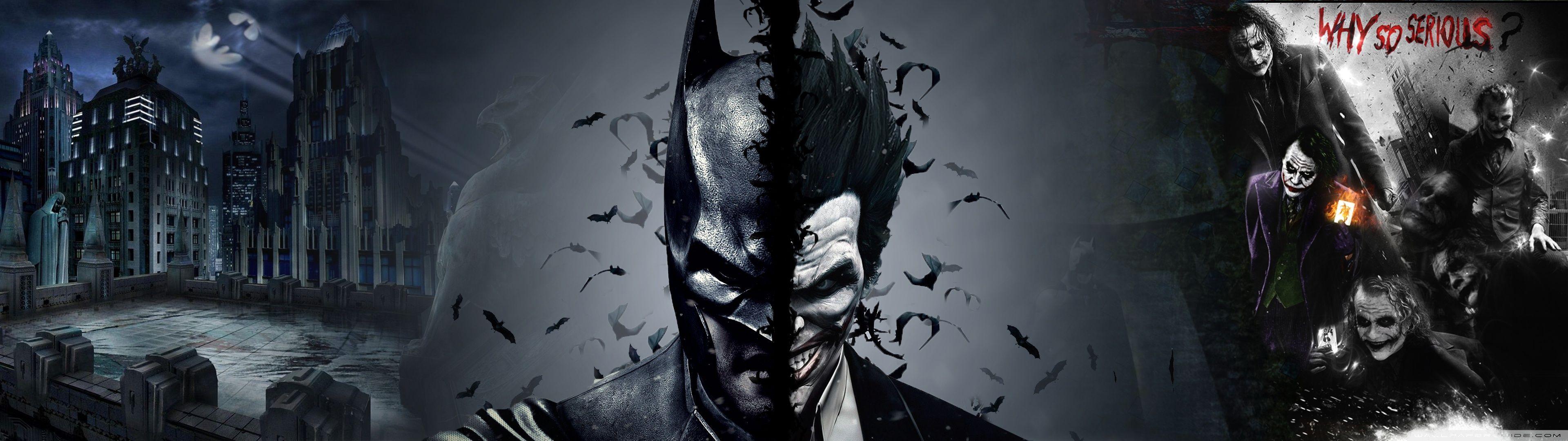 3840x1080 Free download Batman vs Joker 4K HD Desktop Wallpaper for 4K Ultra
