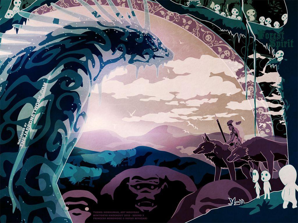 1024x768 Ghibli Background Kodama