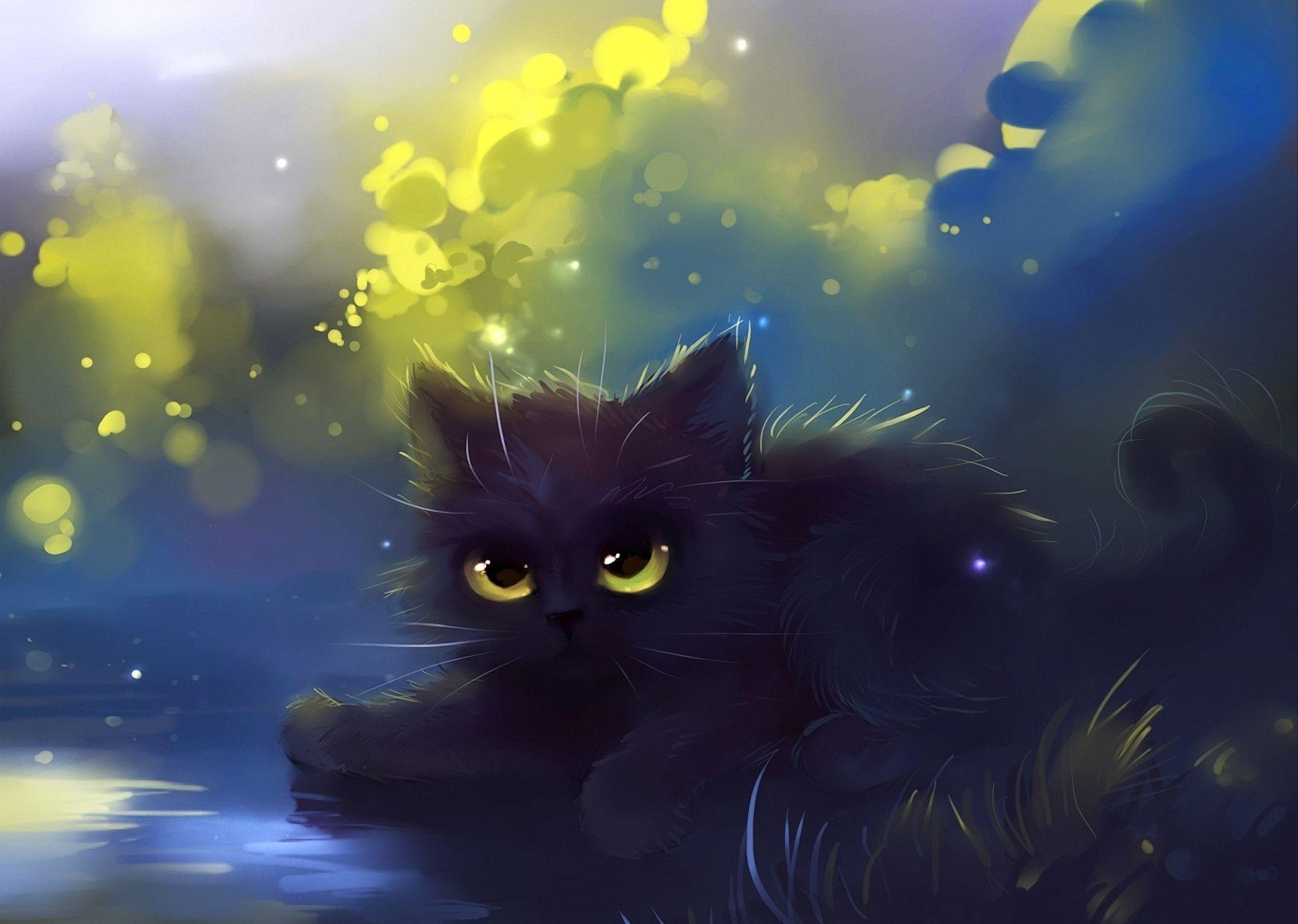 1920x1368 Cute Cat Drawings Wallpaper