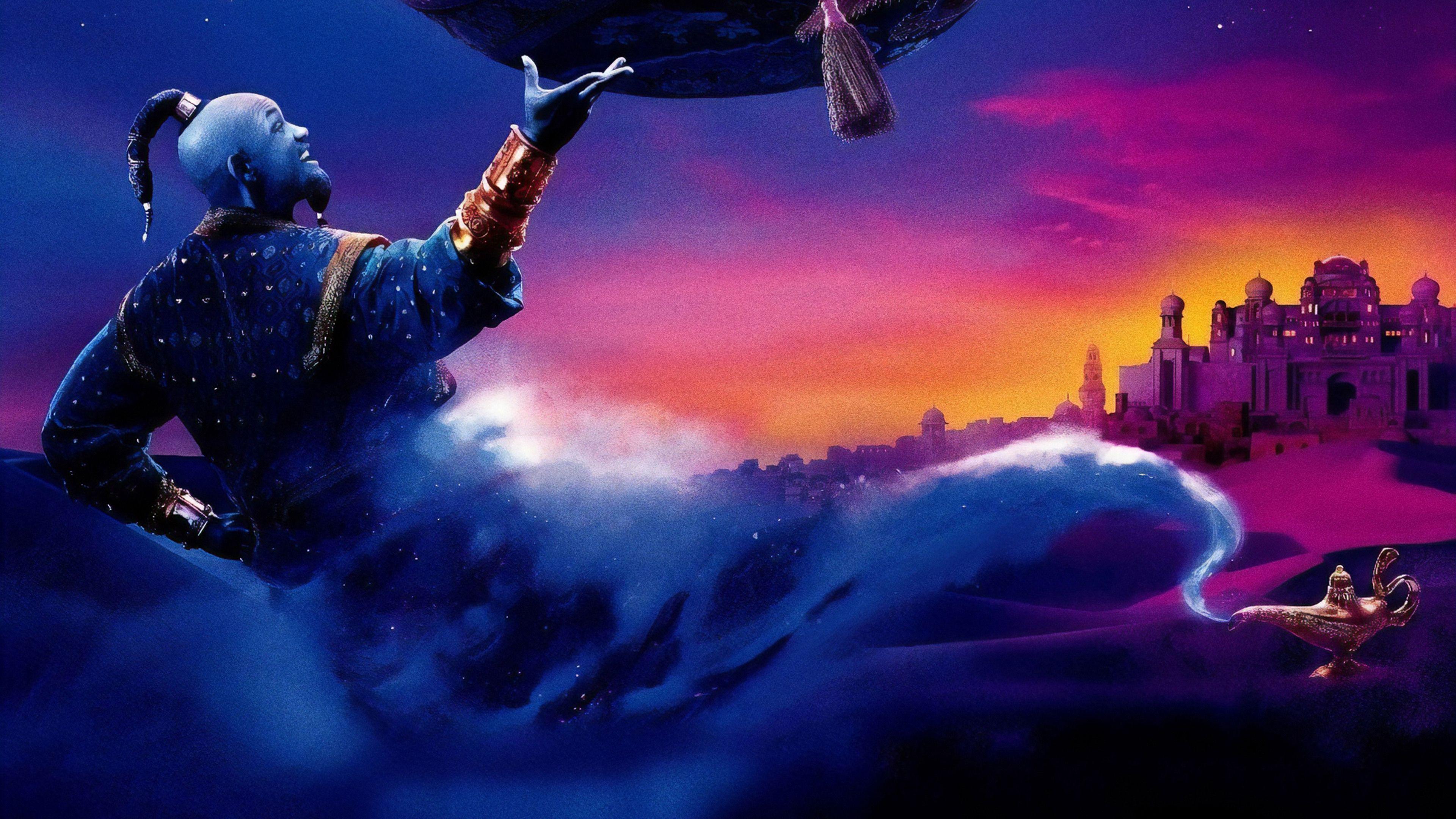 3840x2160 Aladdin 2019 Genie 4K Wallpaper