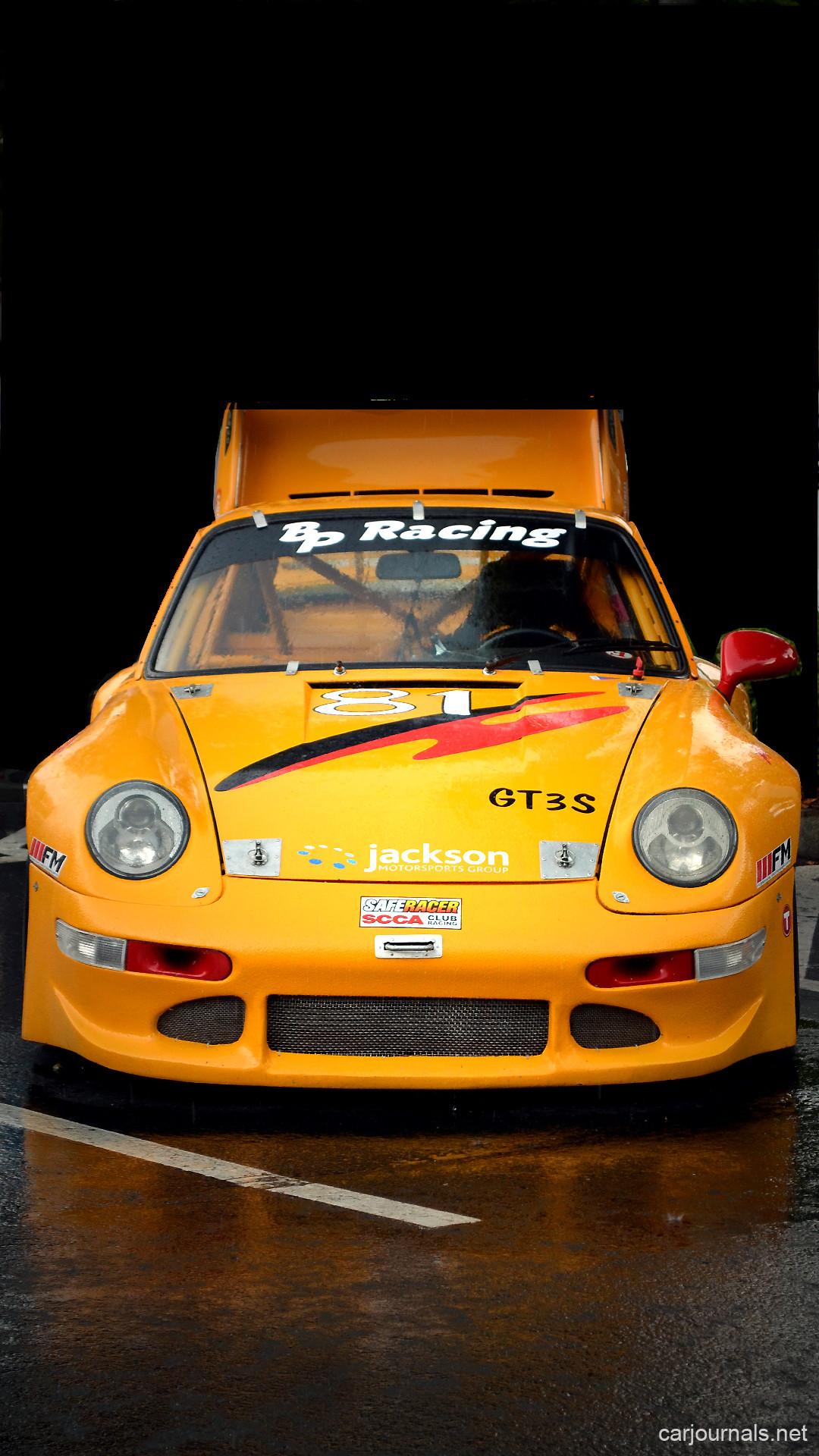 1080x1920 Yellow Porsche GT3S iPhone Wallpaper