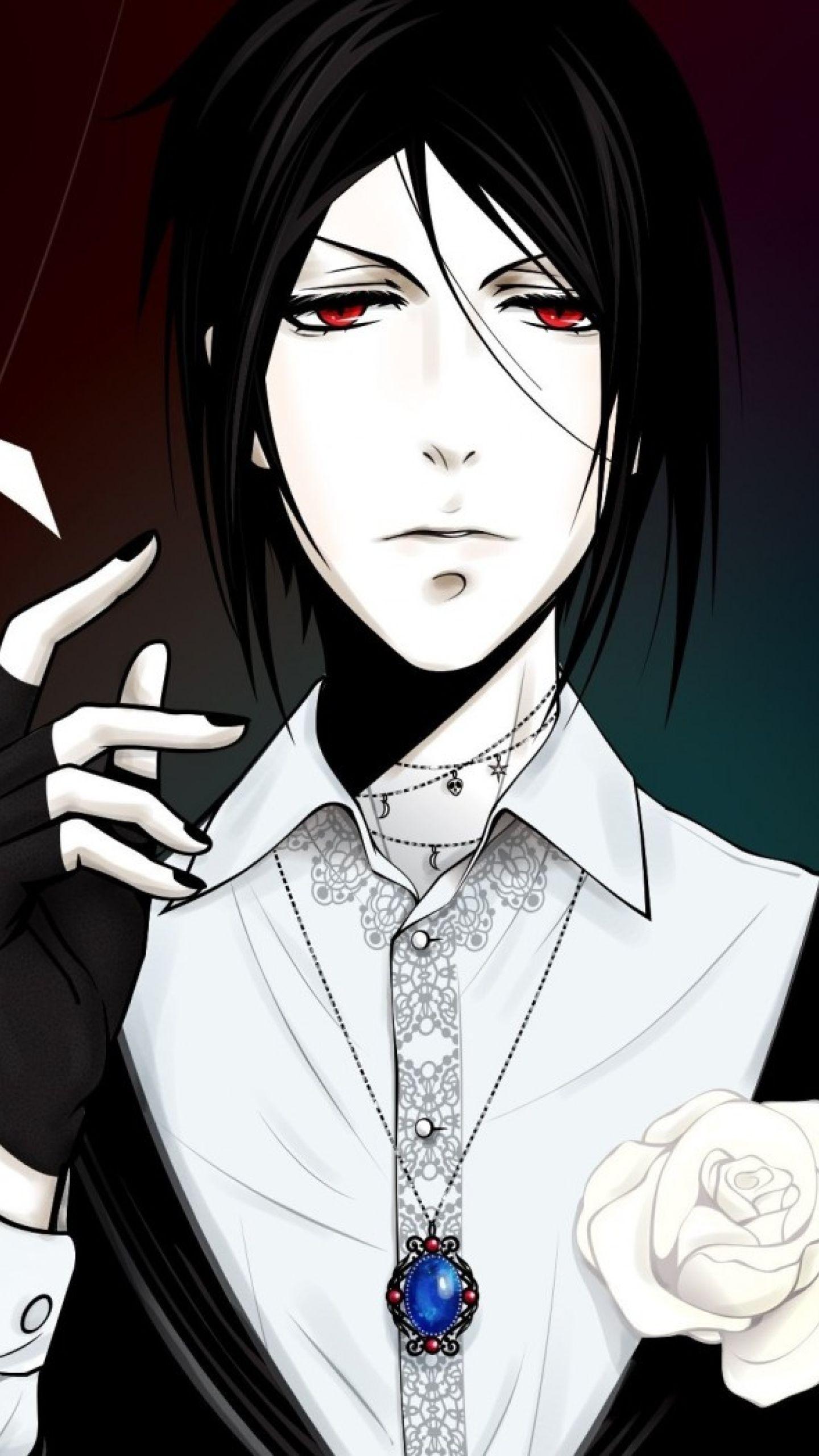 1440x2560 sebastian michaelis, black butler, art Samsung Galaxy S6