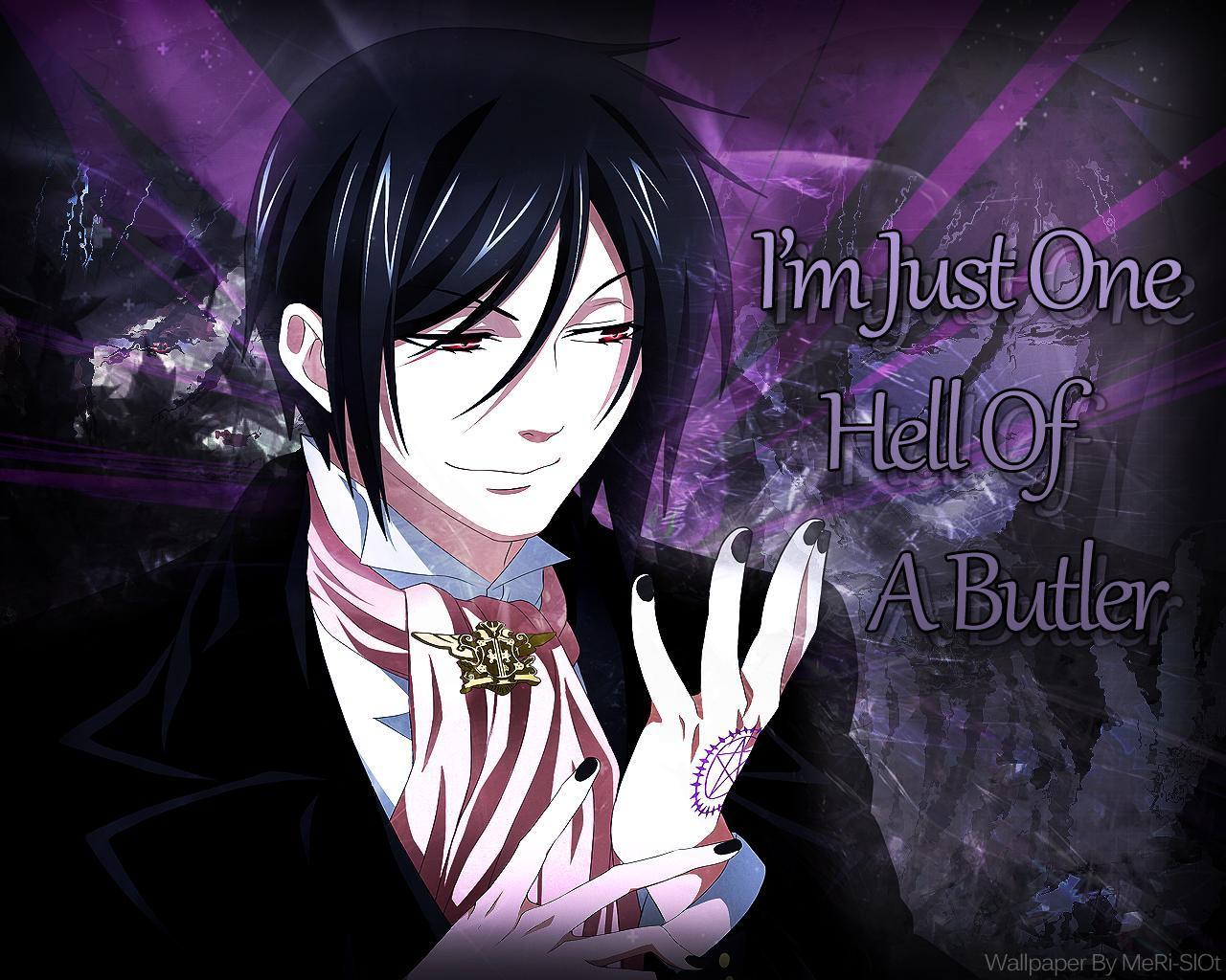1280x1024 Black Butler Background. Black Wallpaper