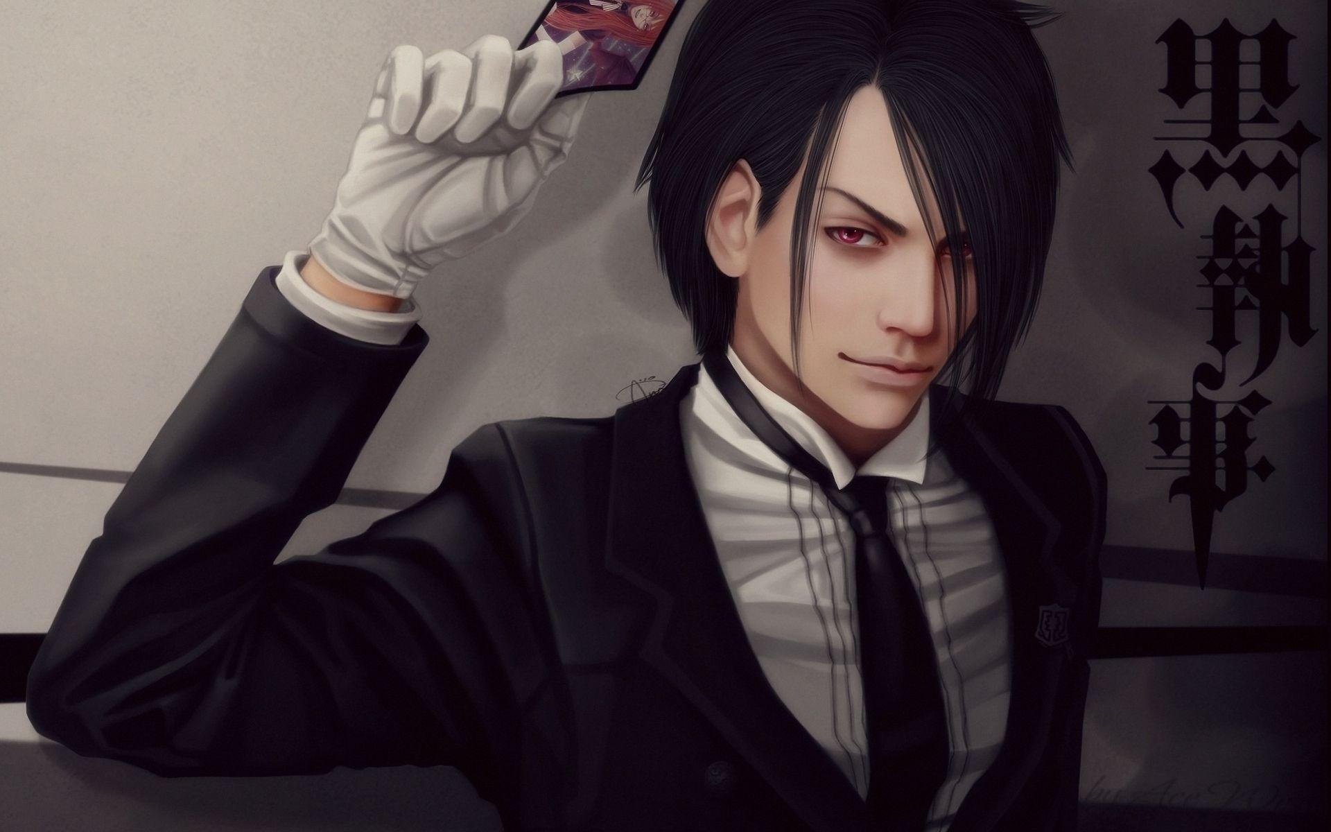 1920x1200 Sebastian Michaelis Kuroshitsuji Wallpaper Black