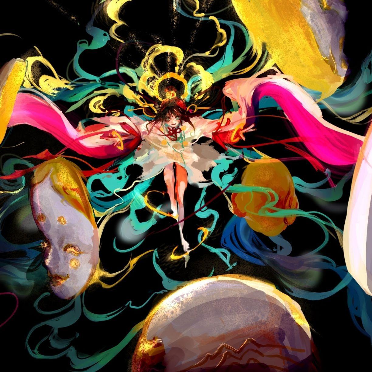 1224x1224 Desktop wallpaper artwork, menreiki, sousei no onmyouji, HD image