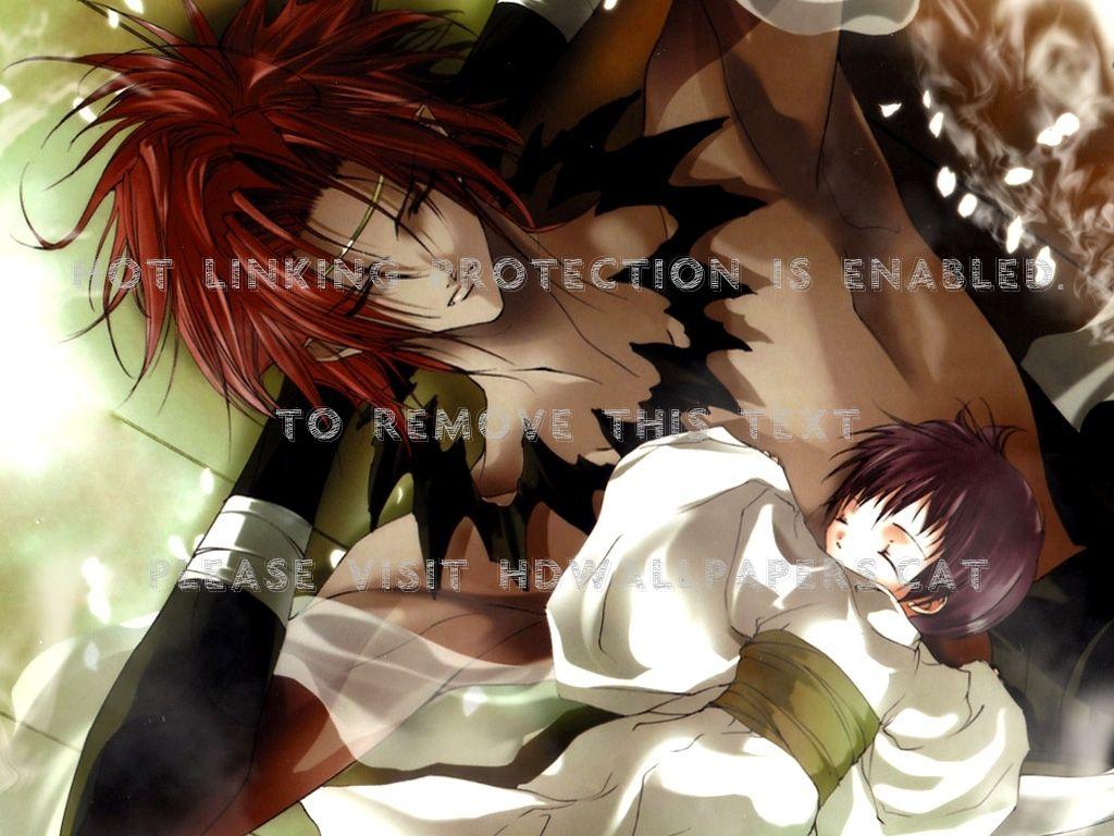 1024x768 shounen onmyouji demon kid guren sleep anime