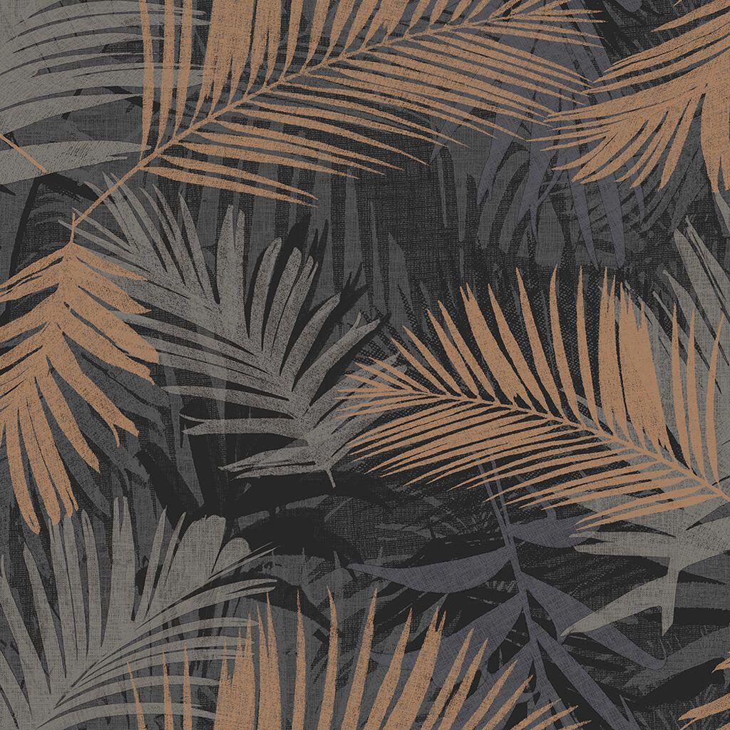 1024x1024 Jungle Glam Black & Gold Wallpaper