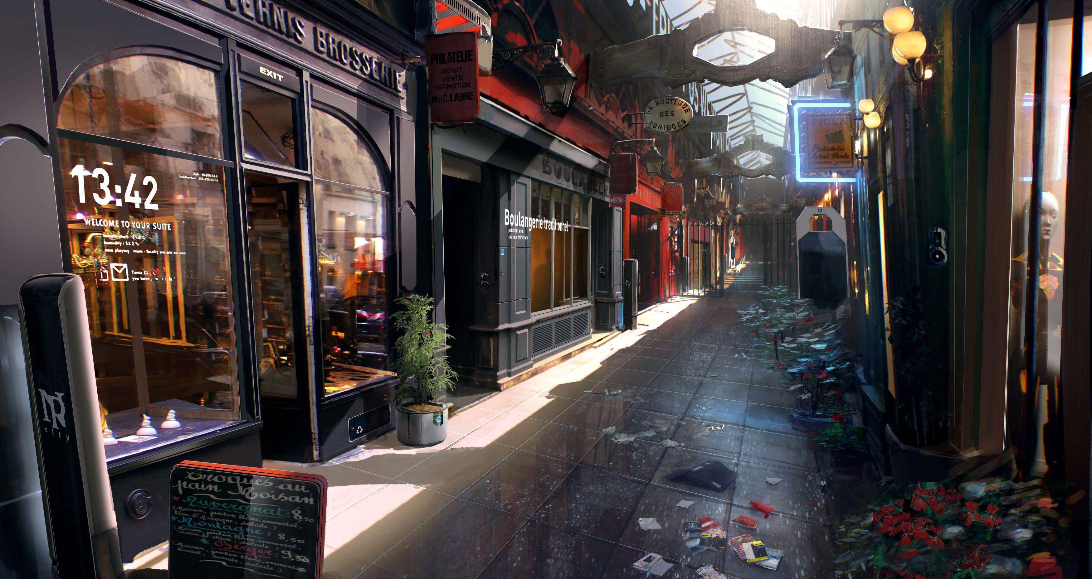 3500x1857 General 3500x1857 Remember Me futuristic screen shot street