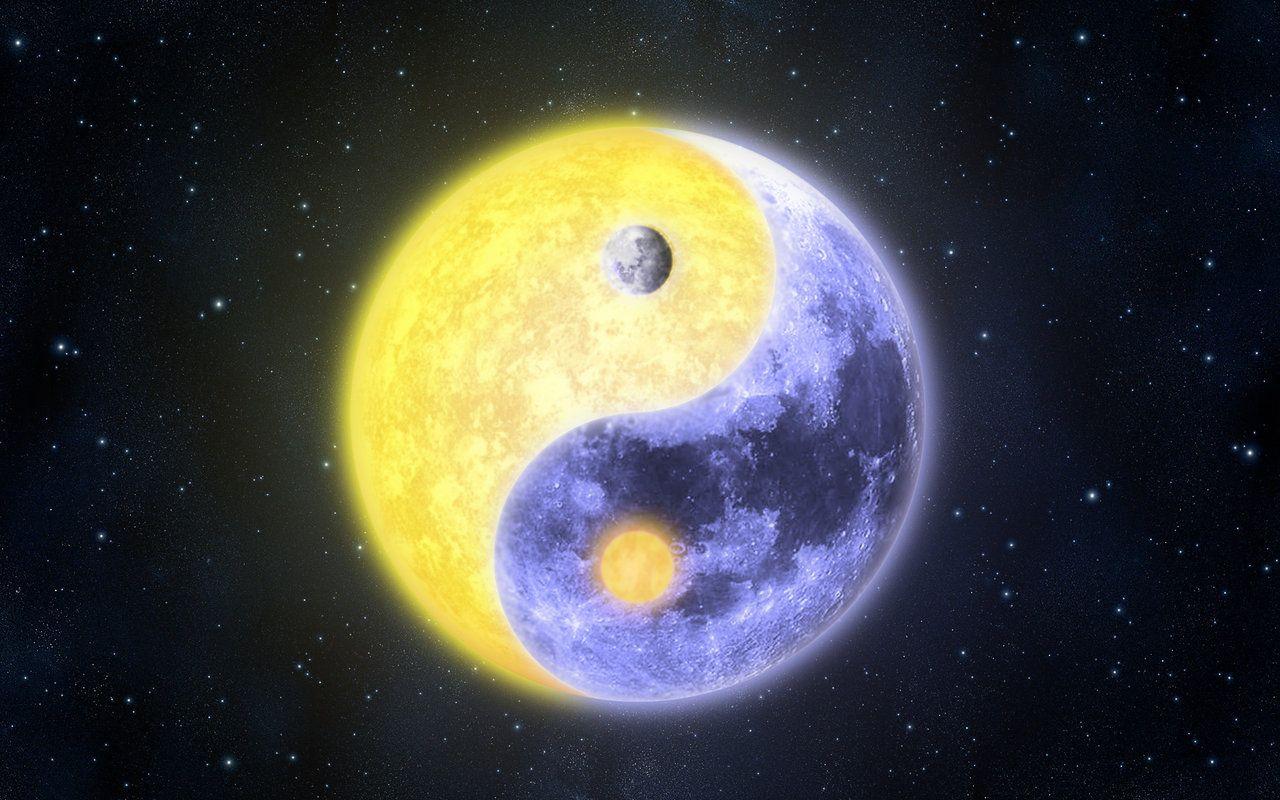 1280x800 Sun And Moon Wallpaper