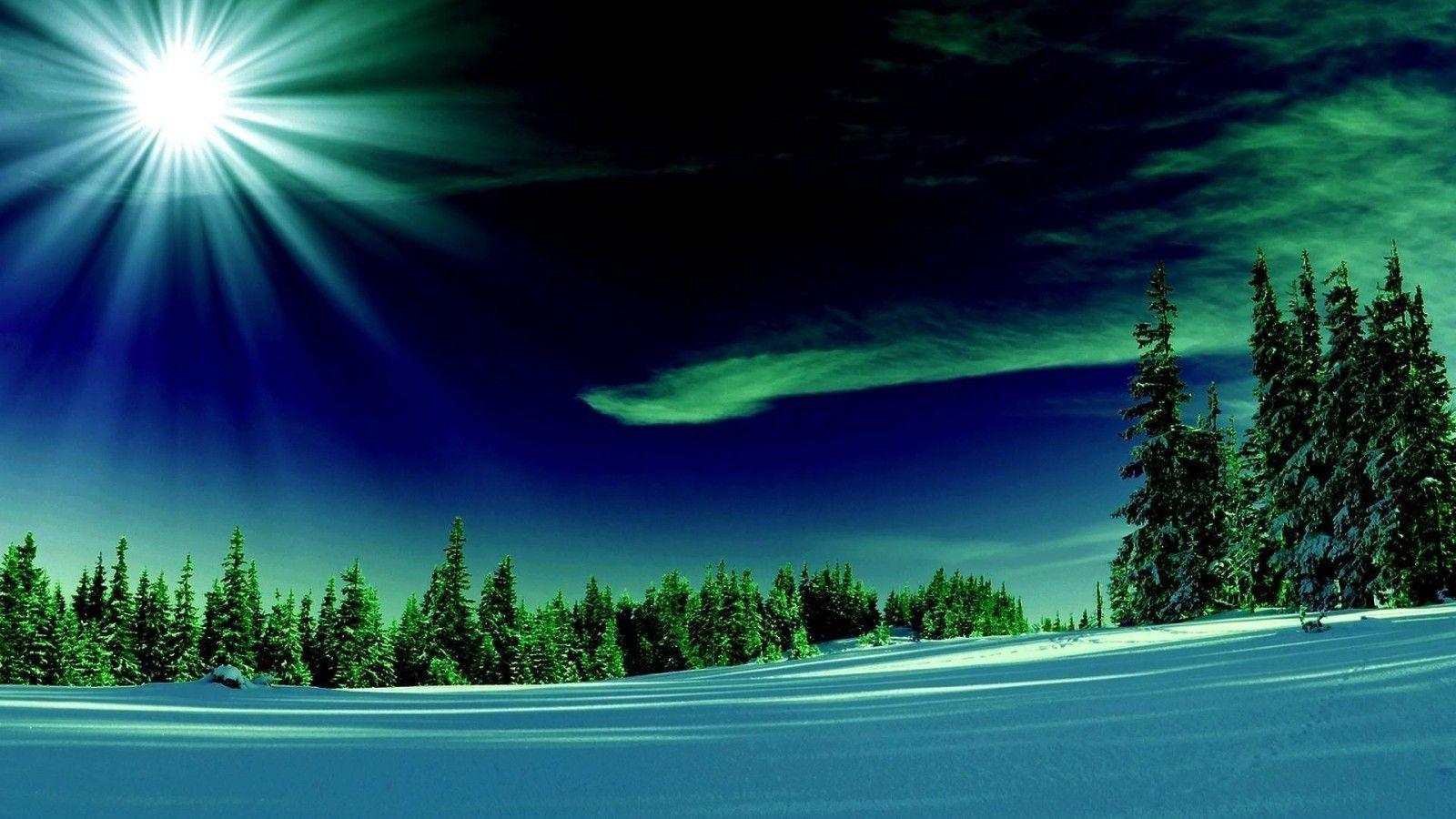 1600x900 Clear and Cold Winter Sun HD desktop wallpaper : Widescreen : High