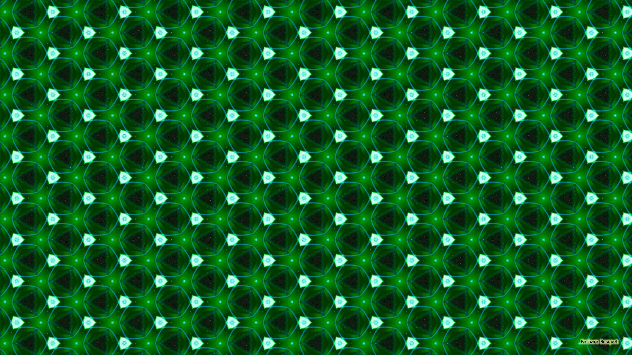 2560x1440 Green pattern. Barbara's HD Wallpaper