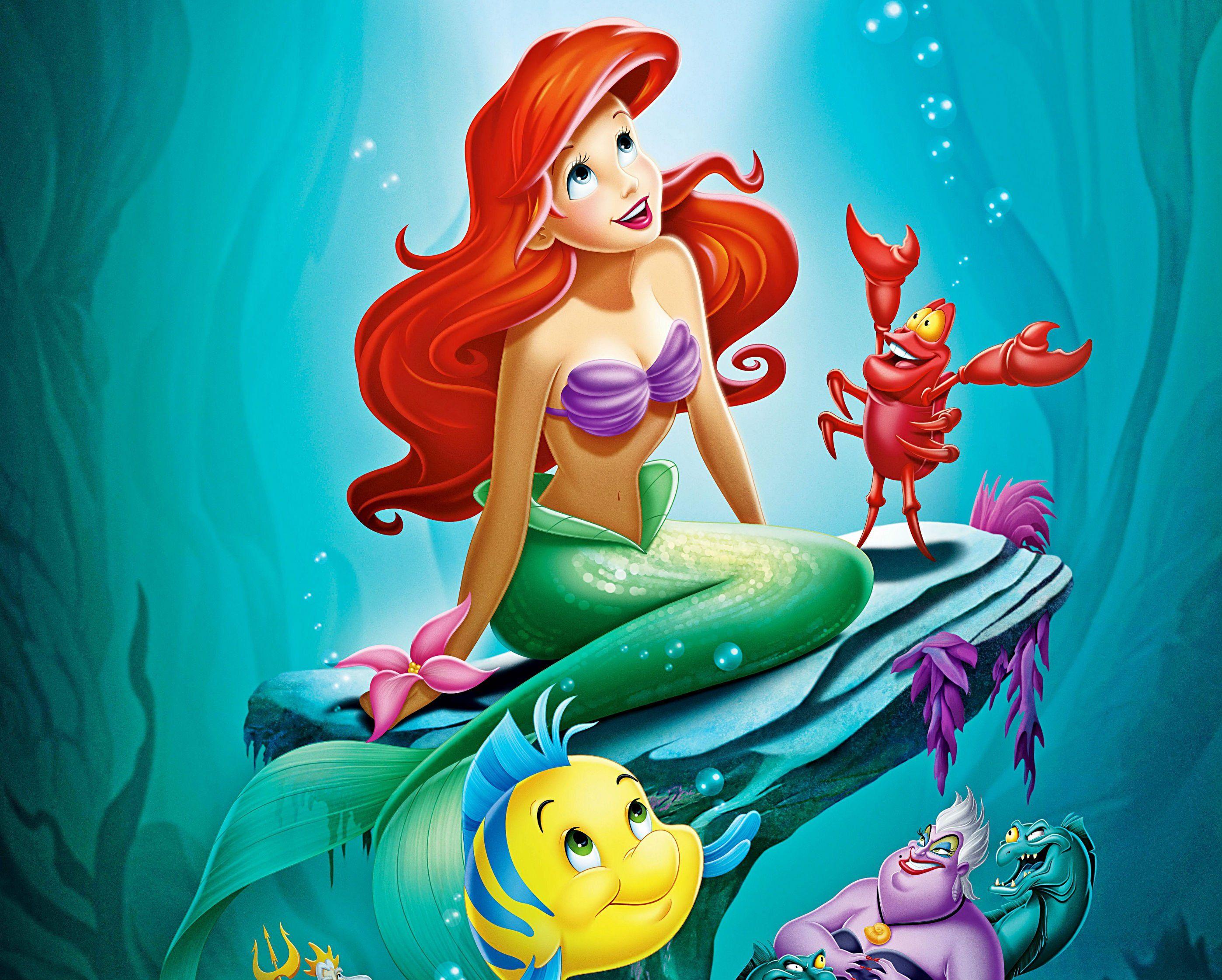 2796x2242 little, Mermaid, Disney, Fantasy, Animation, Cartoon, Adventure