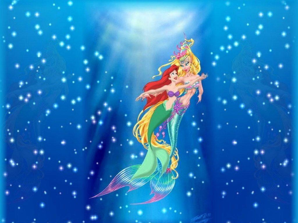 1024x768 The Little Mermaid Background. Little