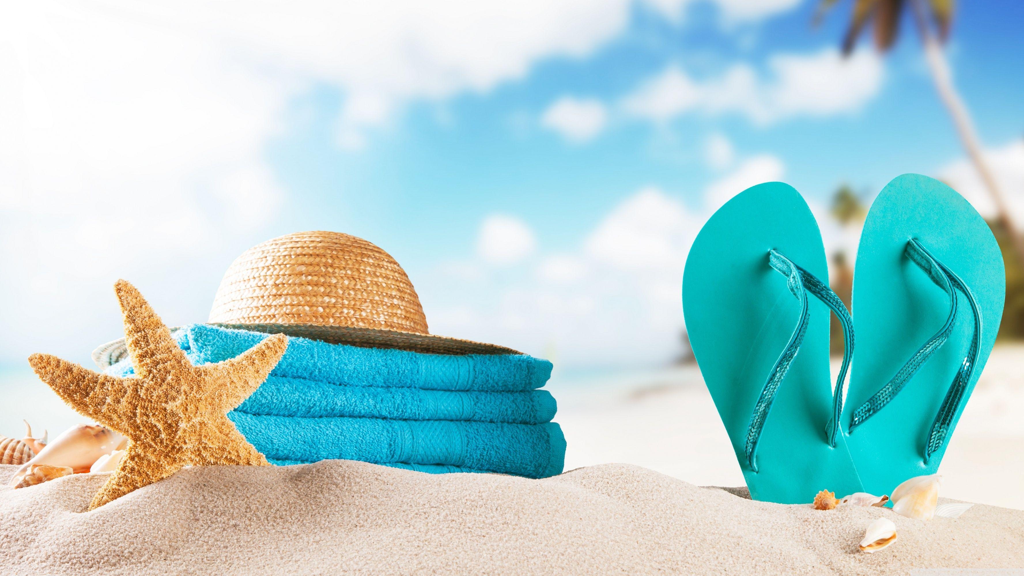 3554x1999 Summer Beach Background Ultra HD Desktop Background Wallpaper