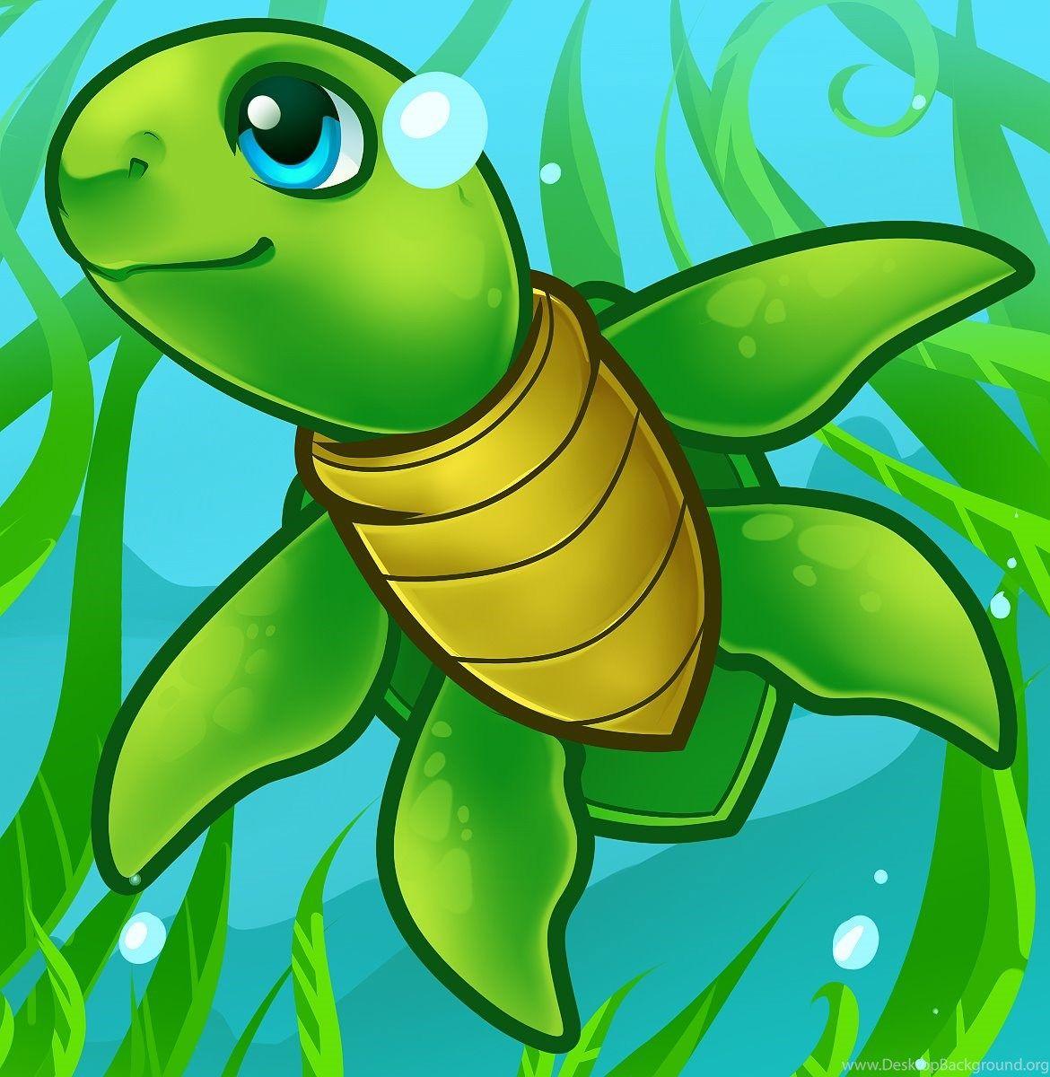Cartoon Sea Turtle Wallpapers - Top Free Cartoon Sea Turtle Backgrounds -  WallpaperAccess