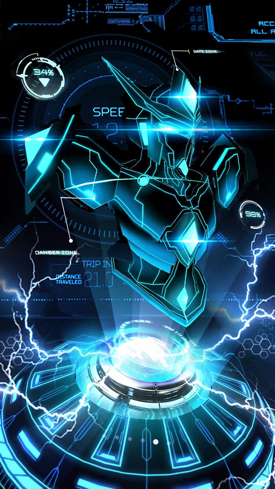 Blue robot wallpaper