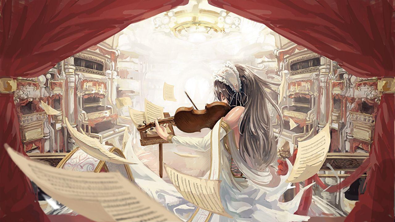 1280x719 image Violin qghy, original Girls Anime