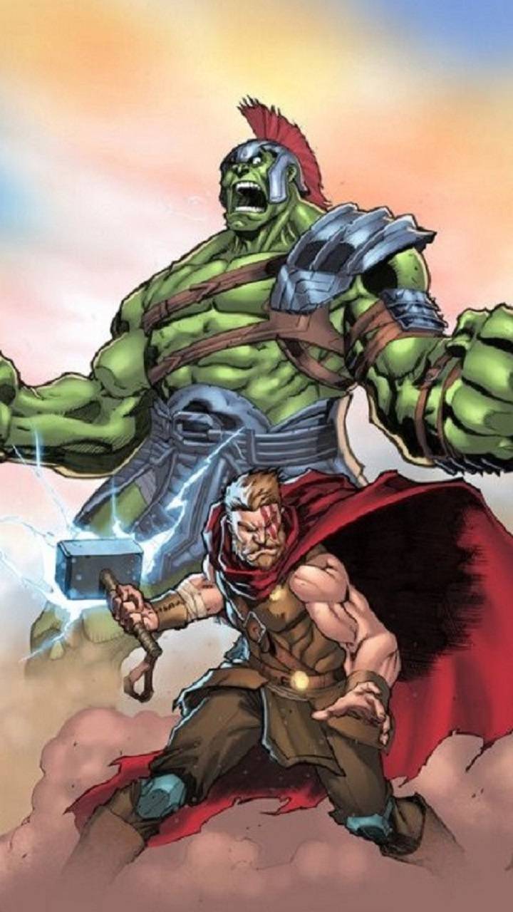 720x1280 thor vs hulk wallpaper