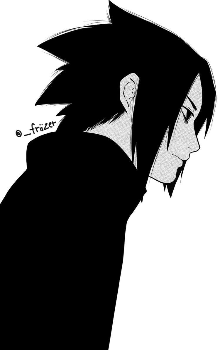 750x1196 Image de anime, art, and black and white. Sasuke, Itachi, Anime