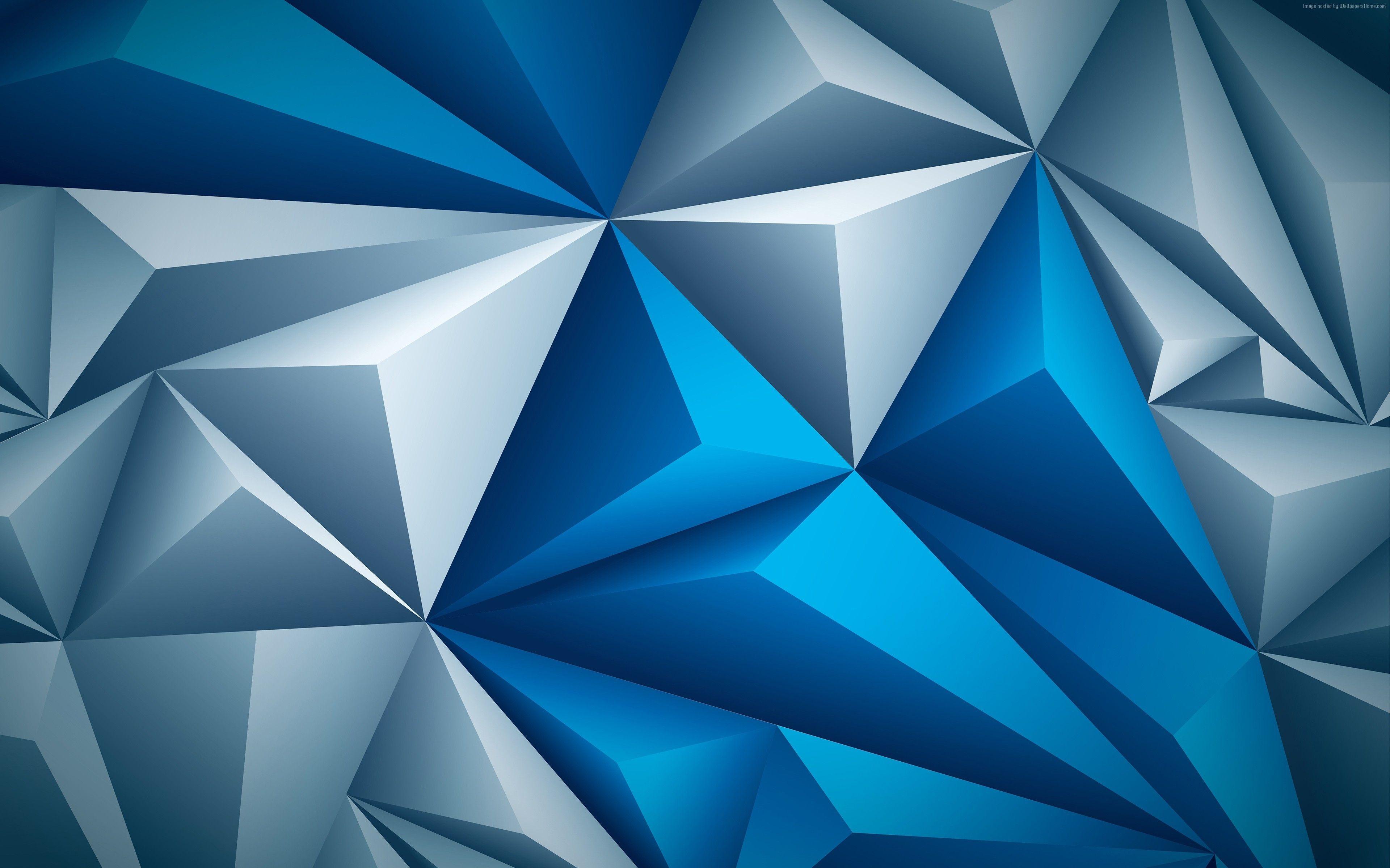3840x2400 Wallpaper abstract, triangle, 3D, 4k, Abstract Wallpaper Download