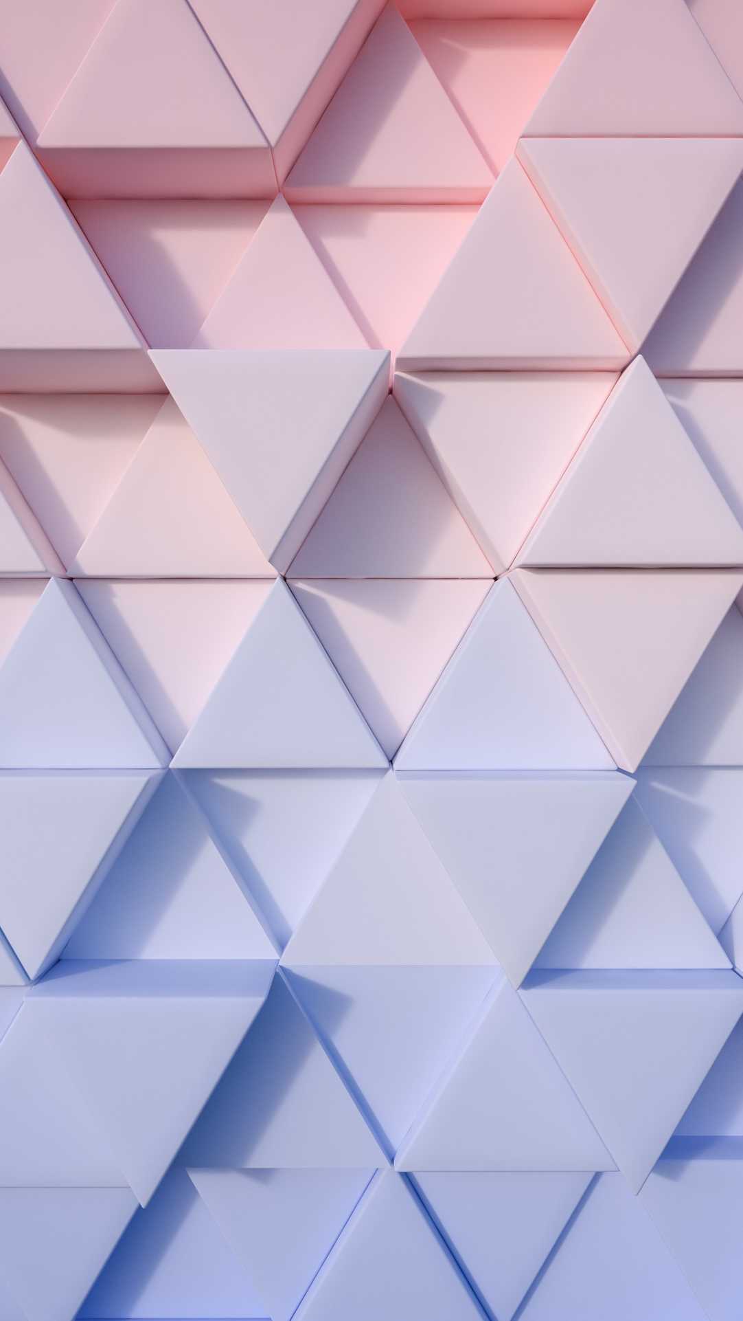 1082x1922 Triangle Pastel 3D 4K HD Wallpaper