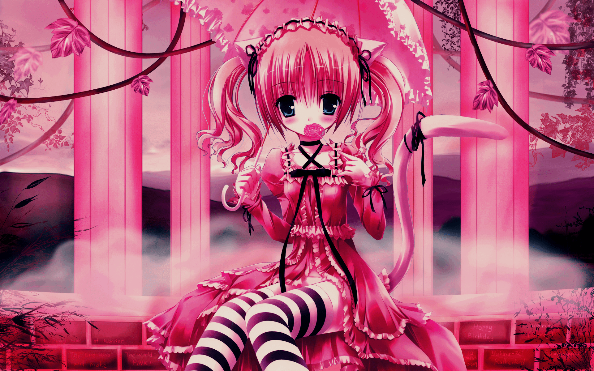 Pink Anime Girl Wallpapers Top Free Pink Anime Girl Backgrounds Wallpaperaccess